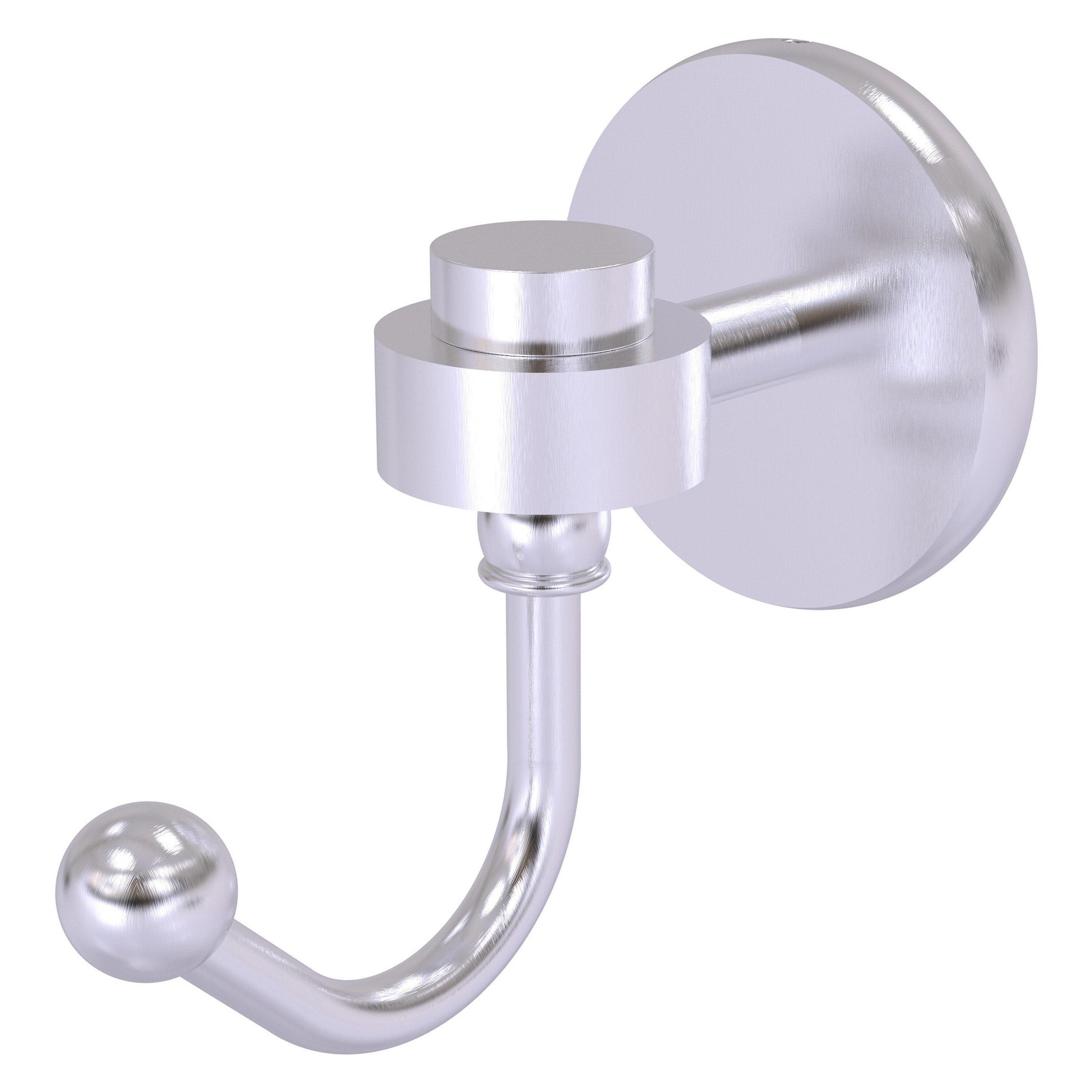 Allied Brass 7120-SCH Satellite Orbit One Satin Chrome Single -Hook Wall mount Towel Hook