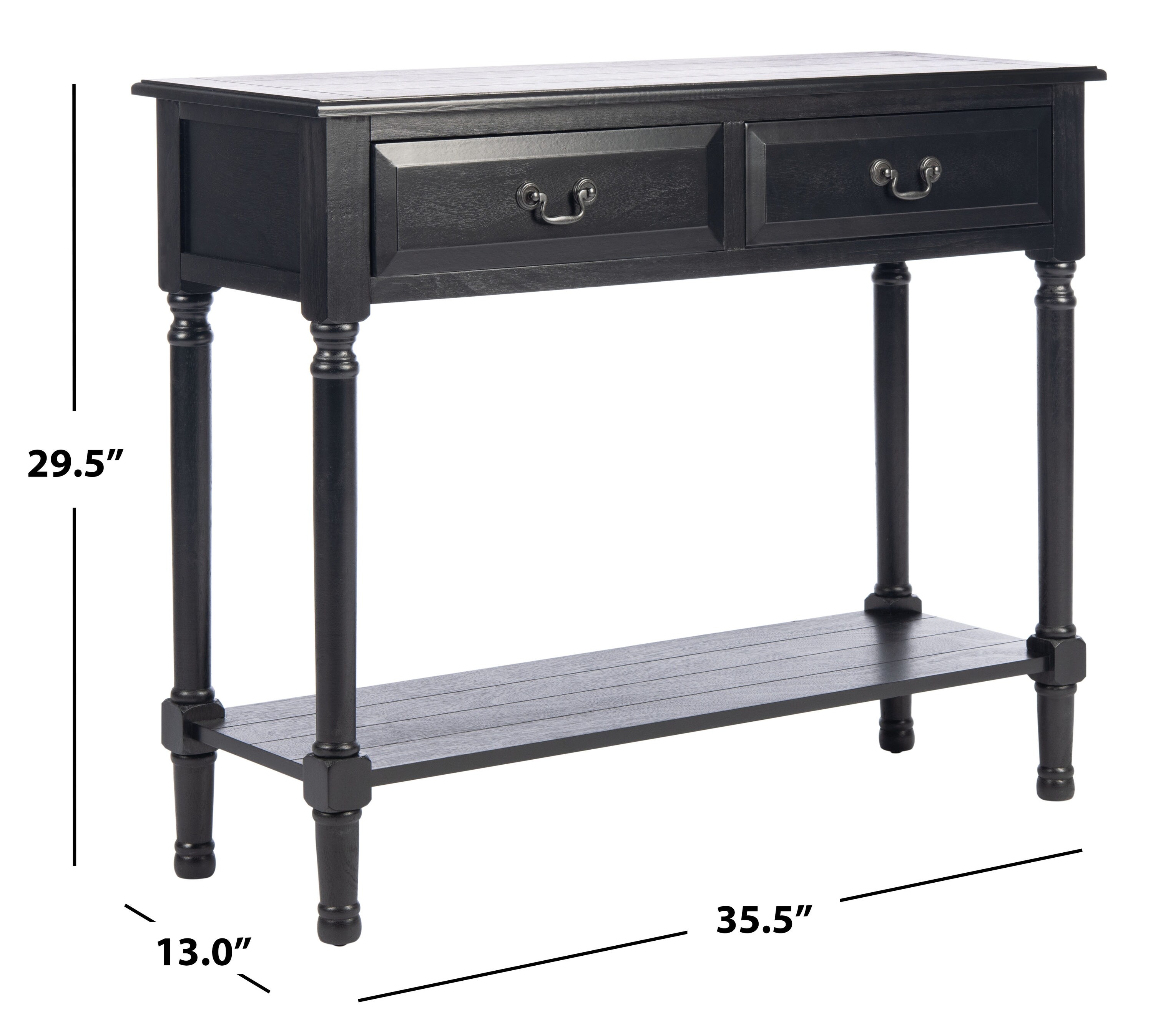 Safavieh Primrose Country Black Console Table in the Console Tables ...