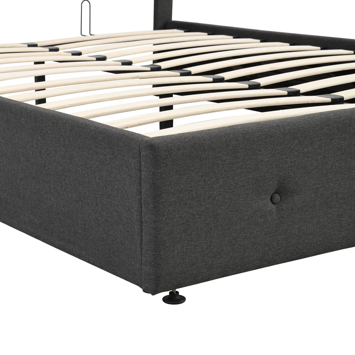 JASMODER SM001010AAE Gray Full Composite Platform Bed with Storage