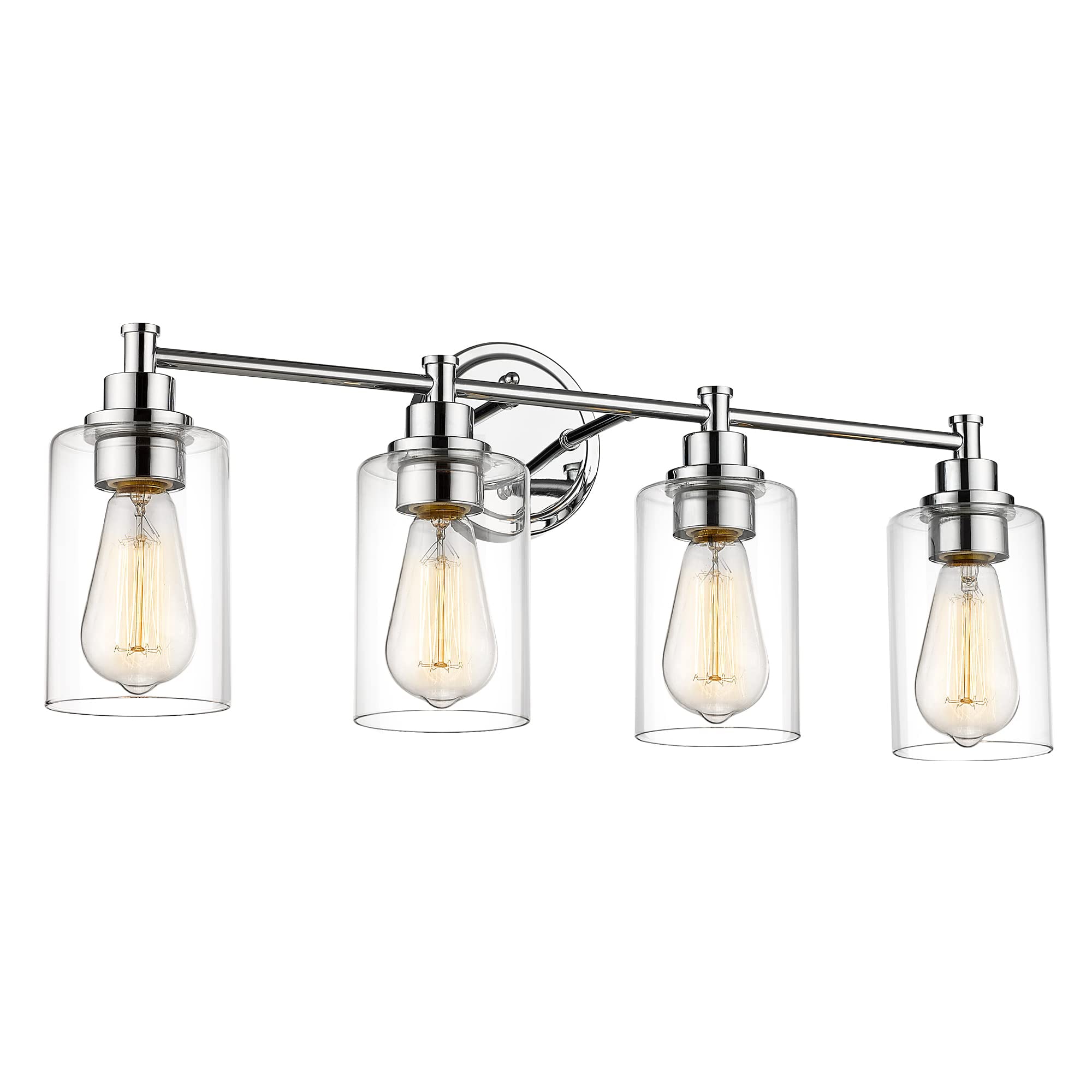 LTMATE LS4FYC56B-4W CH JAZAVA 24.75-in 4 -Light Chrome Industrial Vanity light