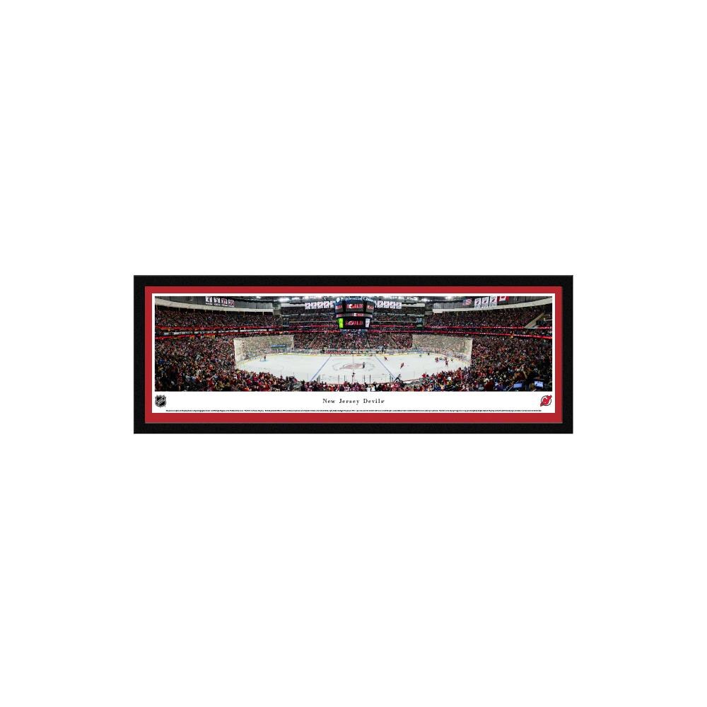 Blakeway Panoramas NHLDEV2M New Jersey Devils James Blakeway Black Metal Framed 15.5-in H x 42-in W Sports Paper Print