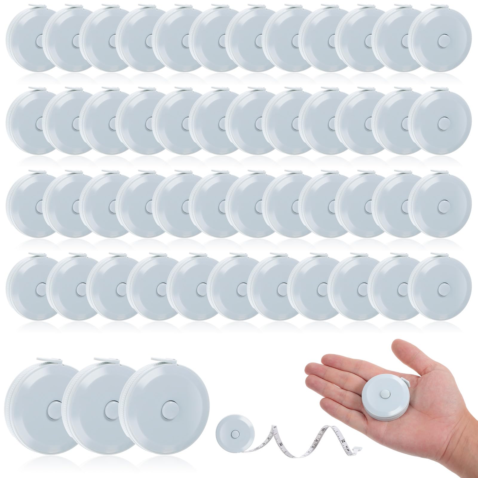 DYRCJ 50 Pcs Retractable Tape Measure 60 Inch Fabric Measuring Tape for Sewing Tailor Body Measurement and Craft Use durable #LDY0826Y0332