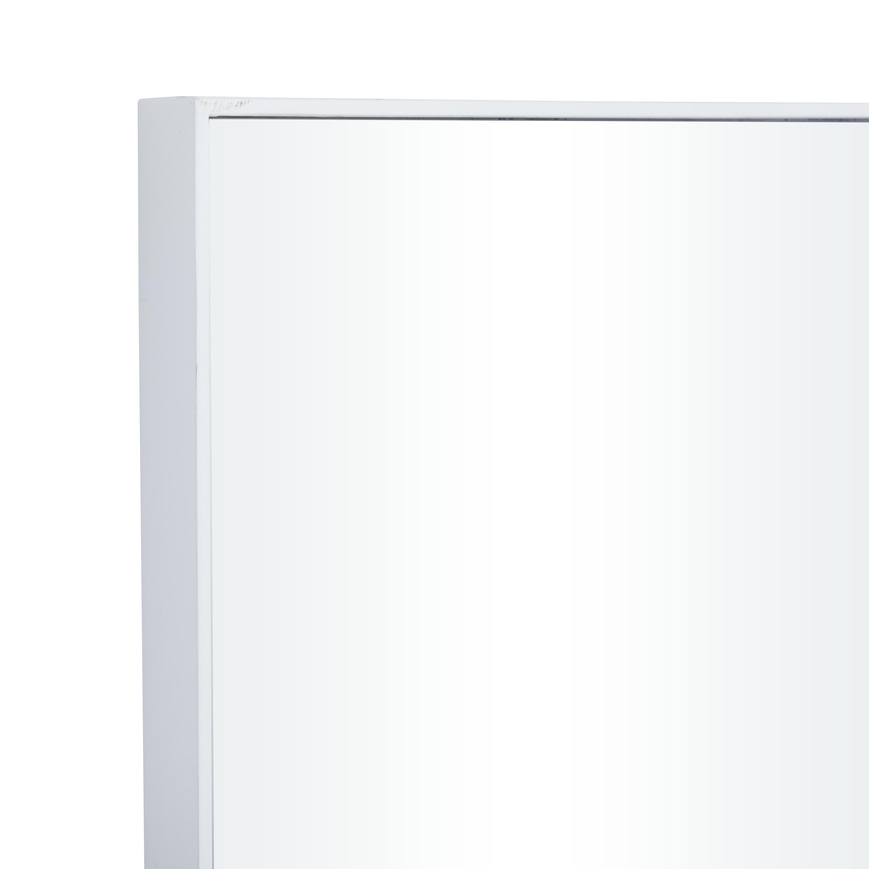Sleek Black Wood Framed Full-Length Rectangular Wall Mirror
