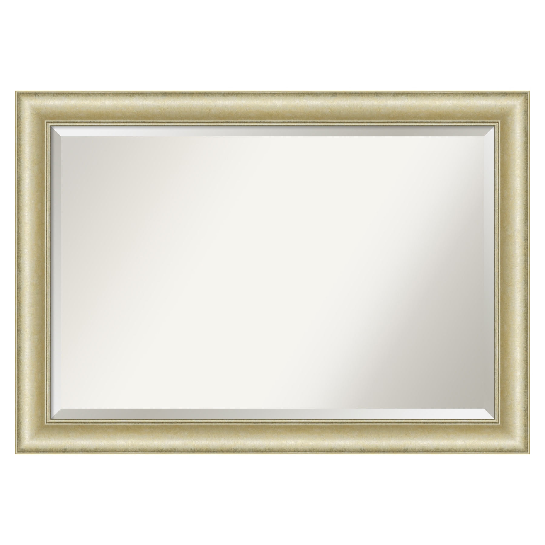 Amanti Art DSW4593611 Textured 41.0-in x 29.0-in Framed Rectangle Bathroom Vanity Mirror ( Brushed Gold )