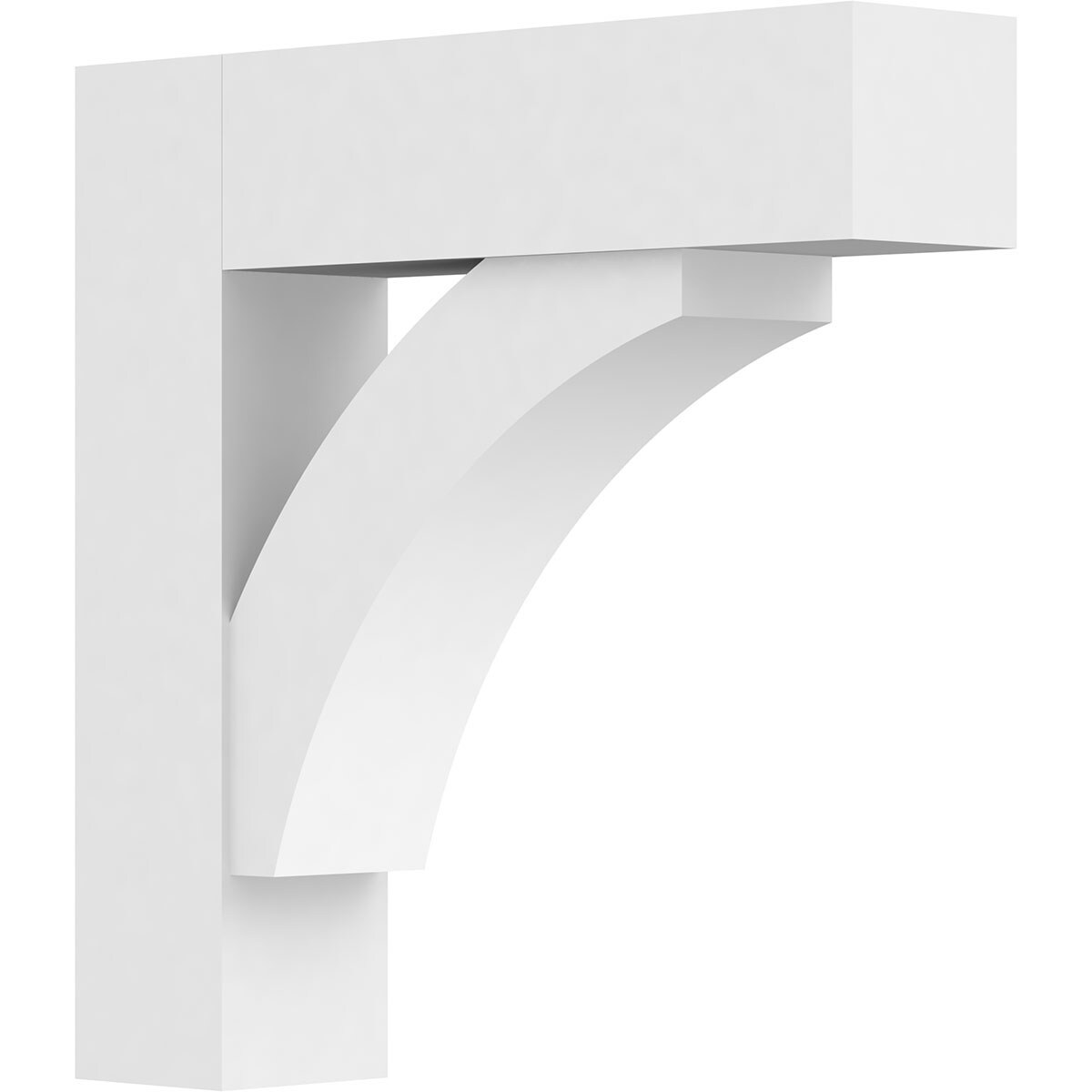 Ekena Millwork BKTP05X24X24THR05 Standard ThortonGrade 5-in x 24-in x 24-in Off-white PVC Standard bracket