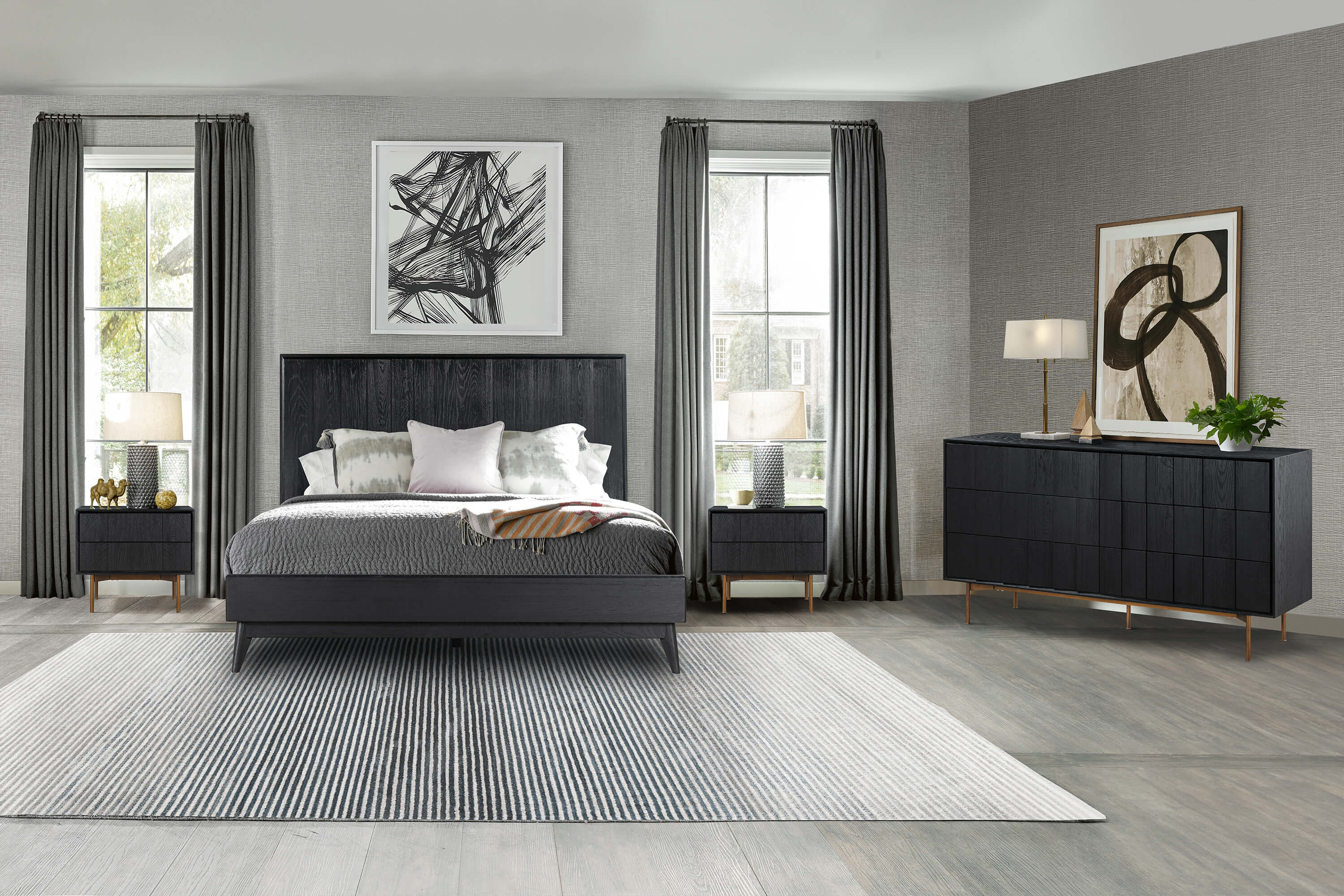 Armen Living LCCFLABL nightstands - View #9
