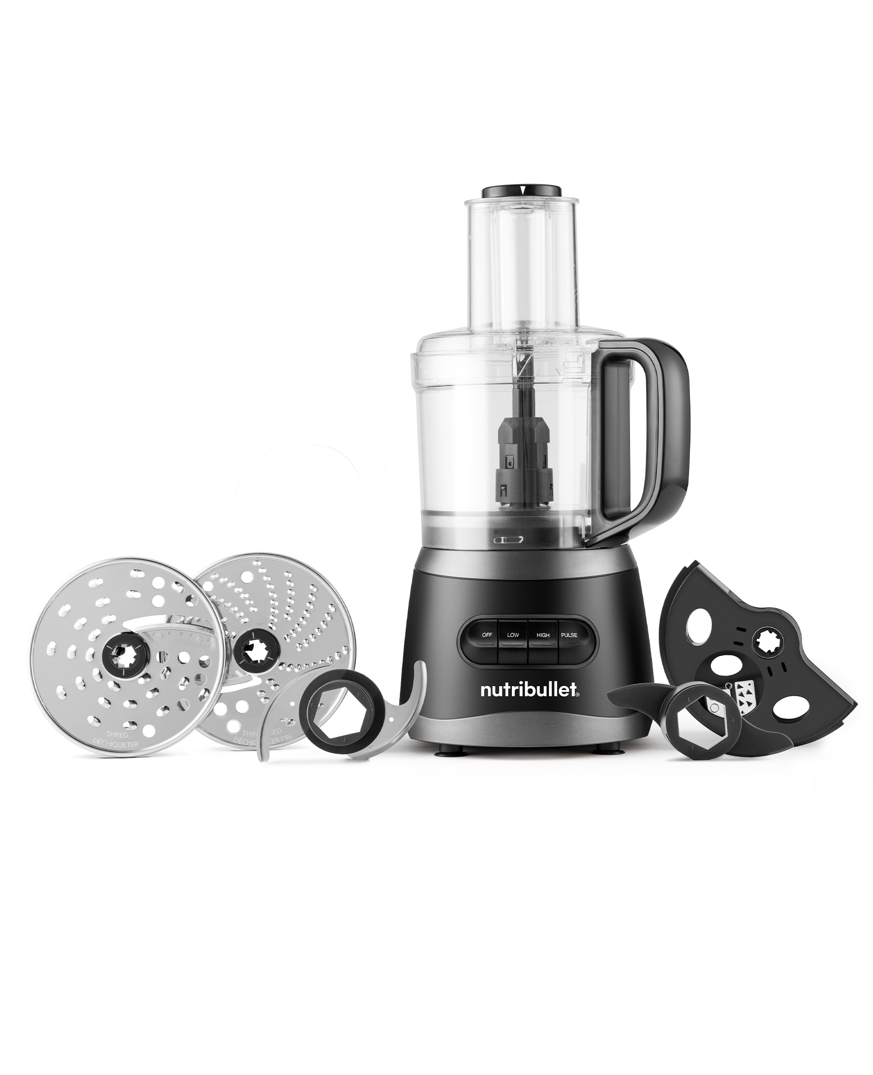 VEVOR Food Processor 7-Cup Vegetable Chopper for Chopping Mixing Slicing and Kneading Dough 350 Watts Stainless Steel Blade Professional Electric