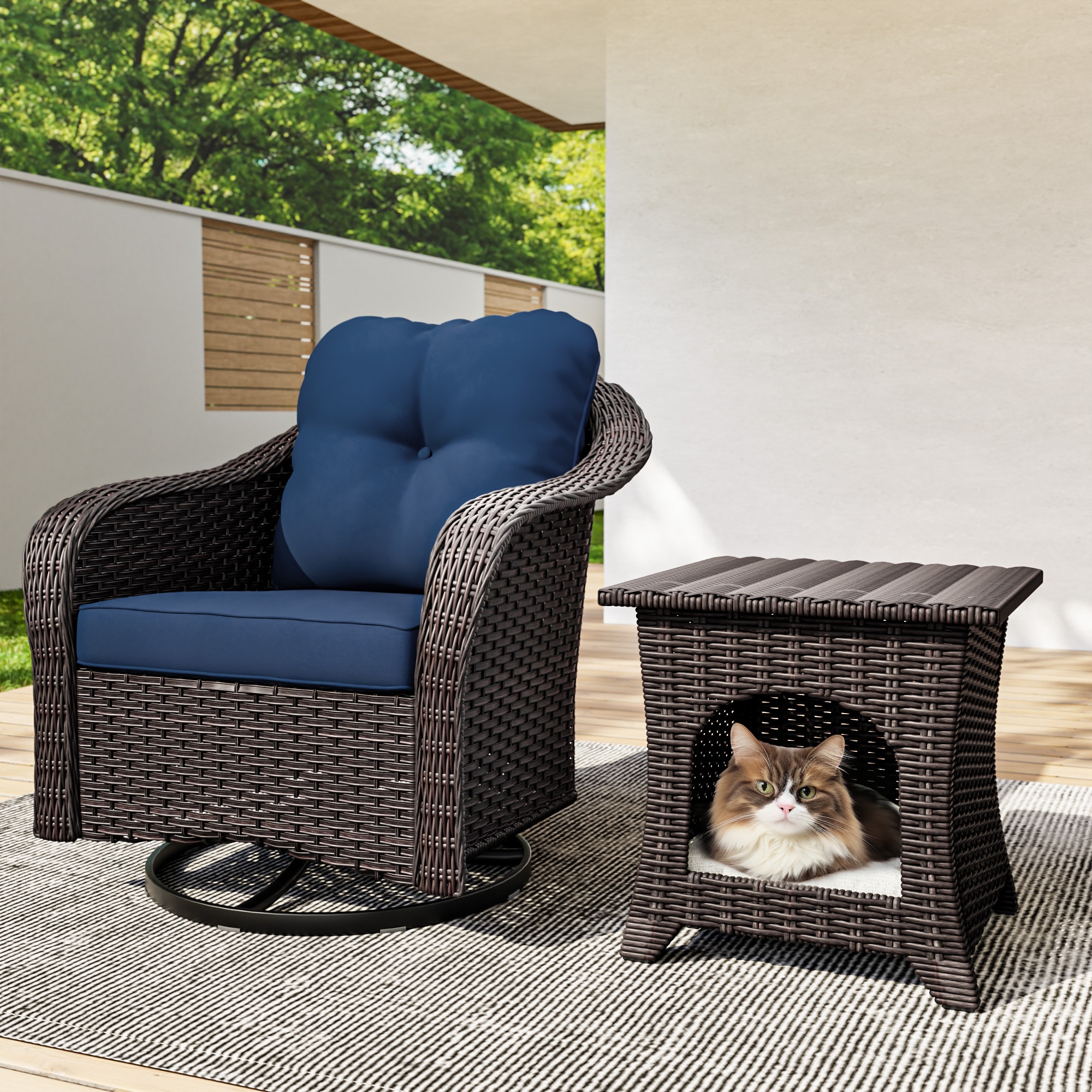 JOYSIDE LS-M85M86-BLU-NL Patio-Conversation-Sets - View #2