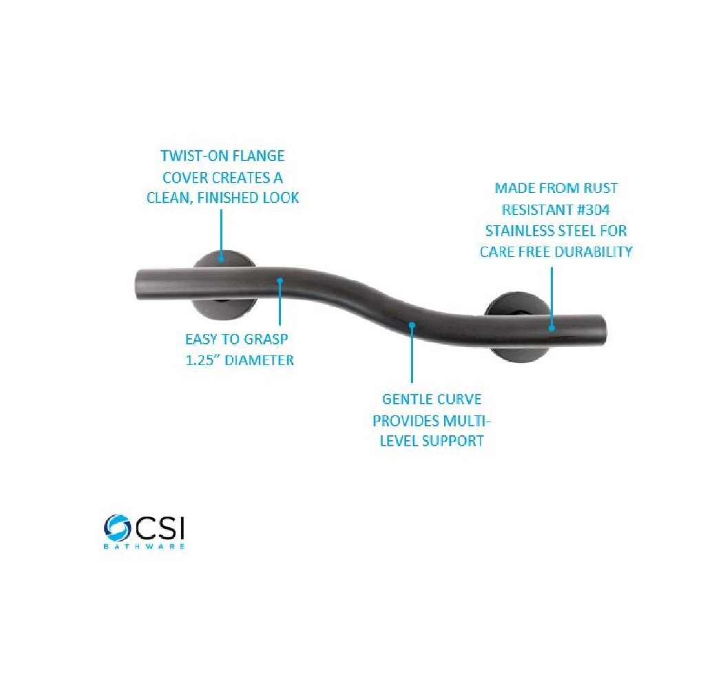 CSI Bathware BAR-WR14-TW-125-MB Grab-Bars - View #5