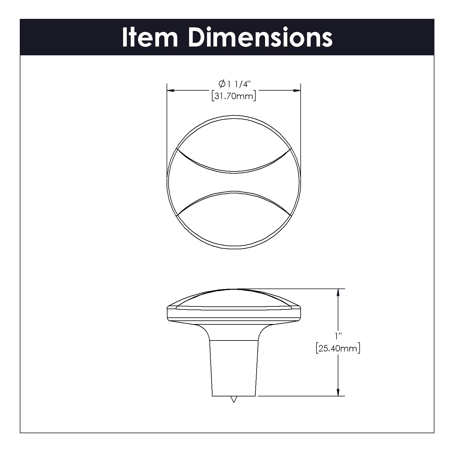 Hickory Hardware Crest 1-1/4-in Flat Ultra Brass Square Cabinet