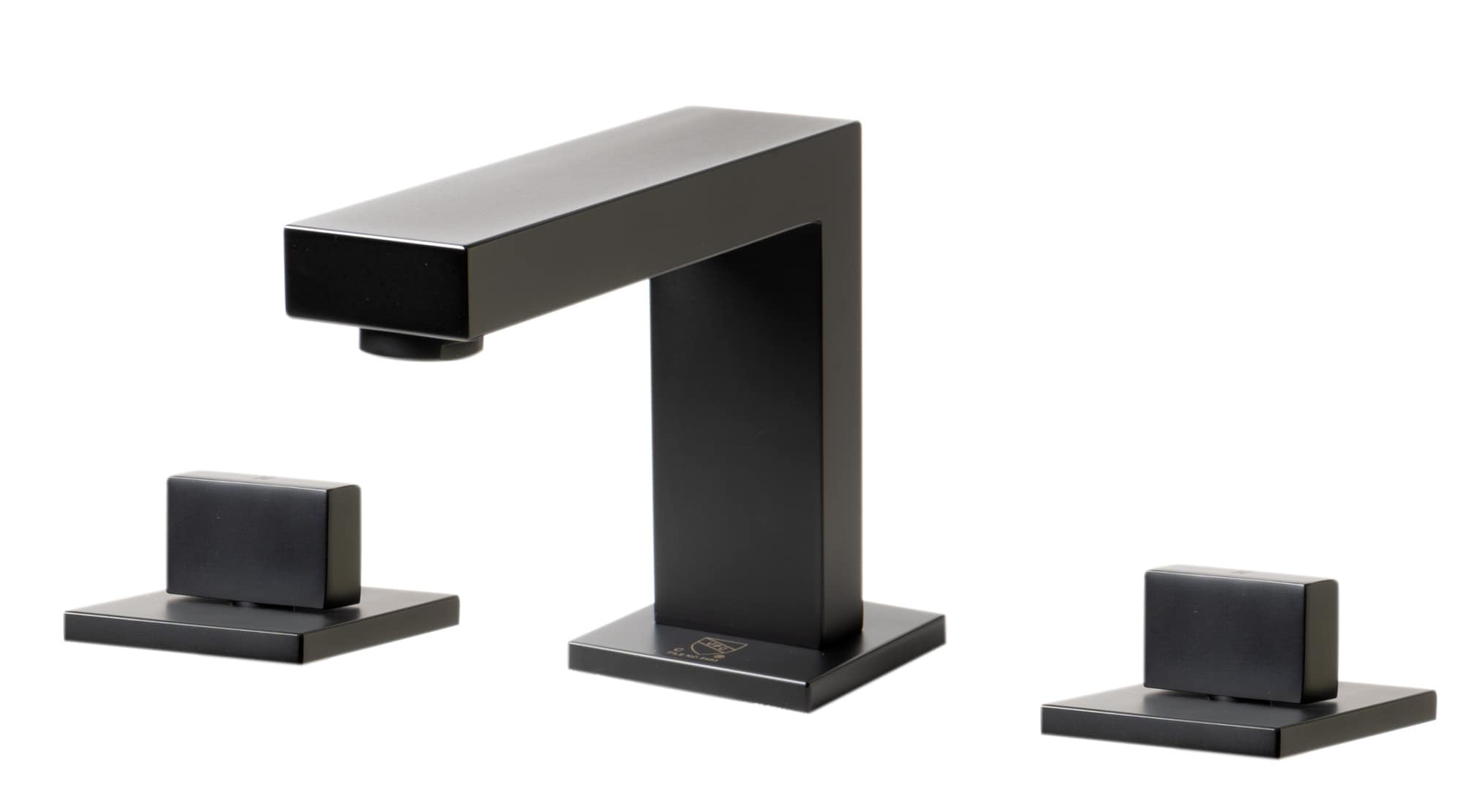 Matte Black Brass Widespread Bathroom Faucet