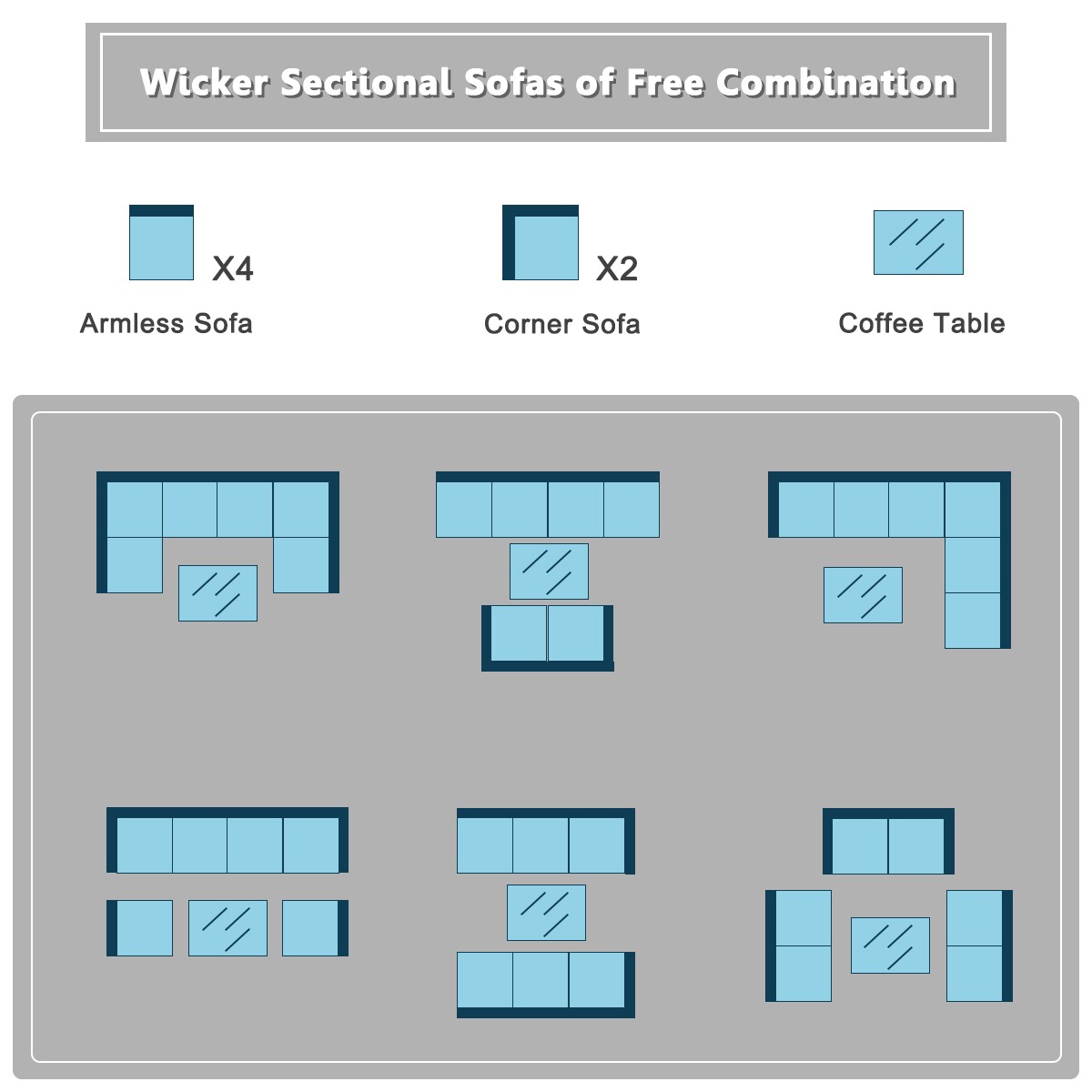 WELLFOR OUG66524BTU+ Patio-Conversation-Sets - View #4