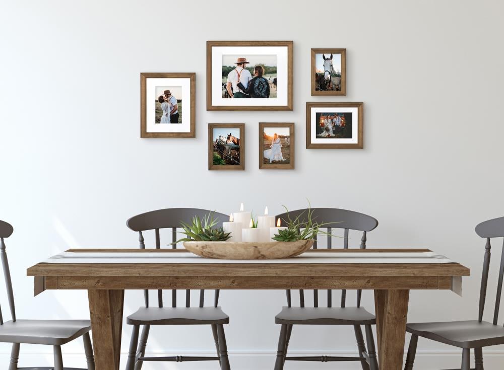 Rustic Brown Wooden Wall Frame Set, 16" x 24"