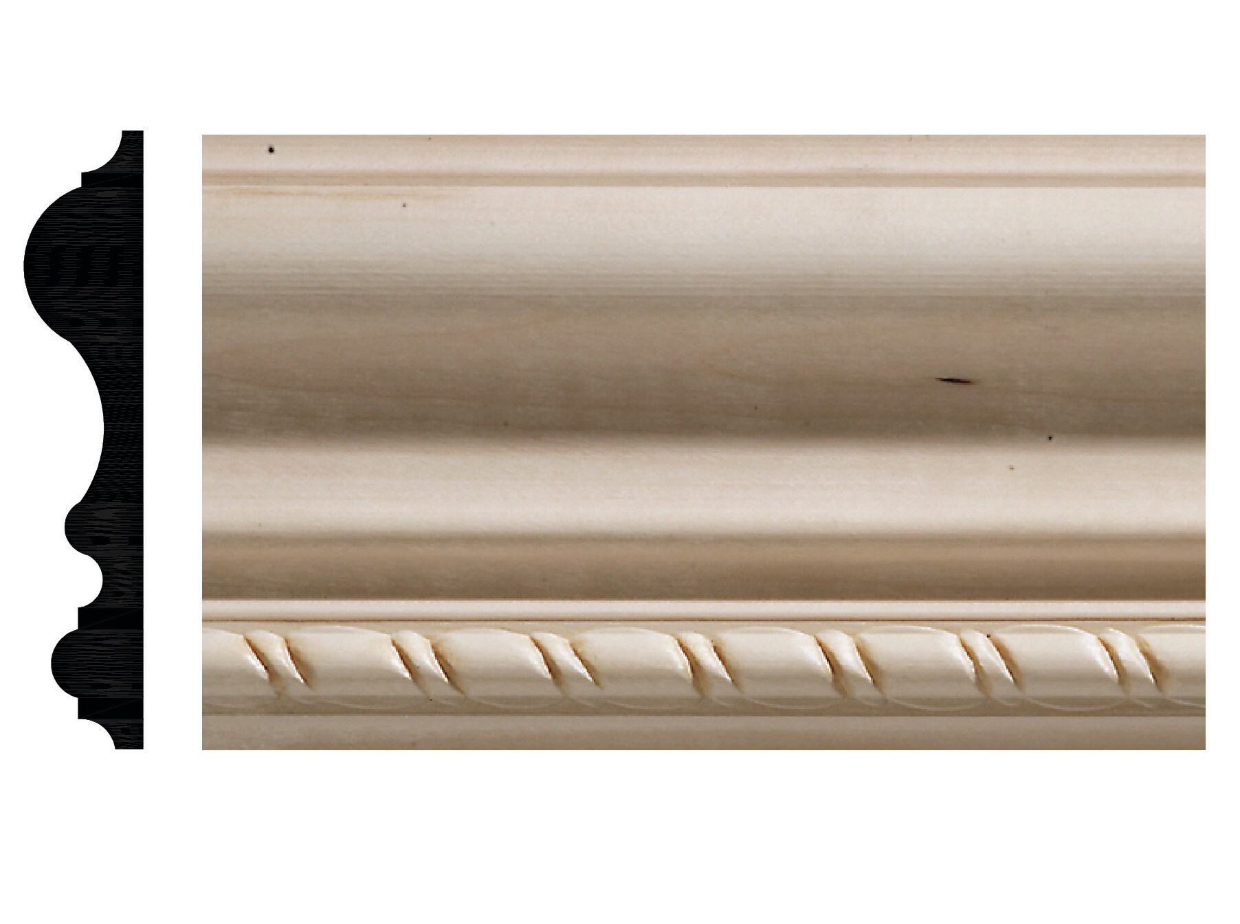 Ornamental Mouldings 1629-8FTWHW Chair-Rail-Moulding - View #2