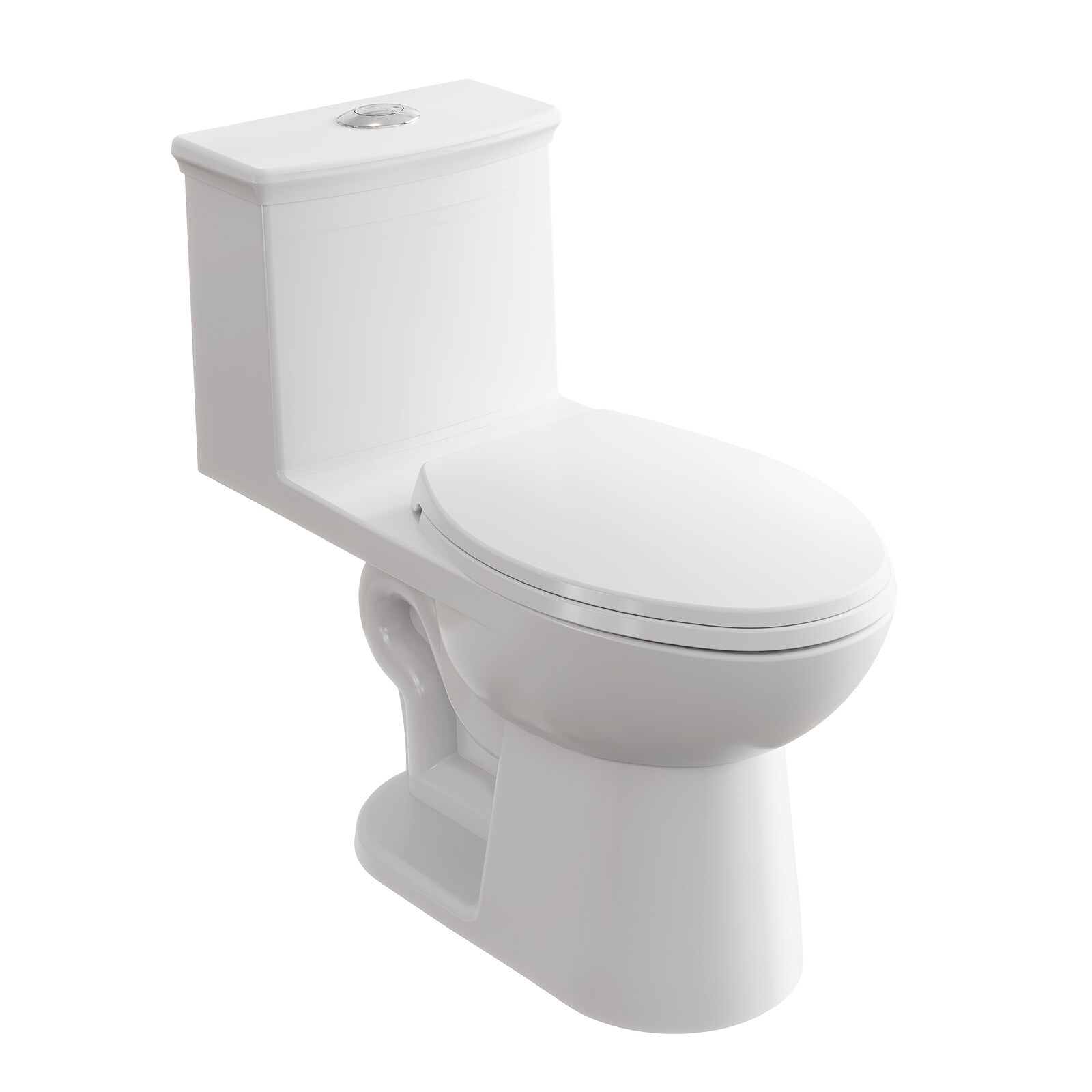IdealHouse - One Piece Toilet with Soft Close Seat Toilet Bowl for Bathroom Dual Flush CUPC Certi...