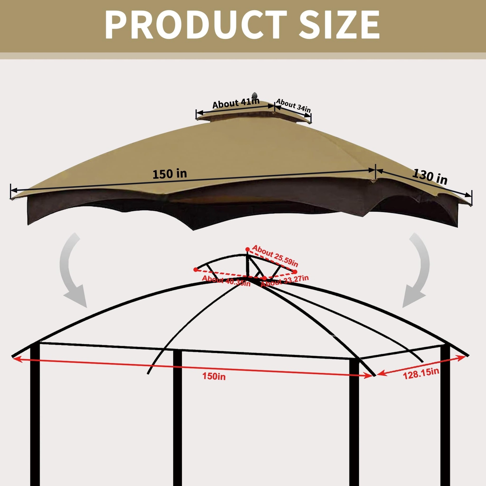 Anqtovp LAN0427G40 Gazebo-Parts-Accessories - View #3