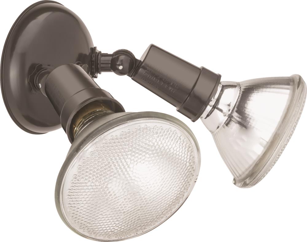 Lithonia Lighting Bronze Hardwired Outdoor Dusk-to-Dawn Floodlight in ...