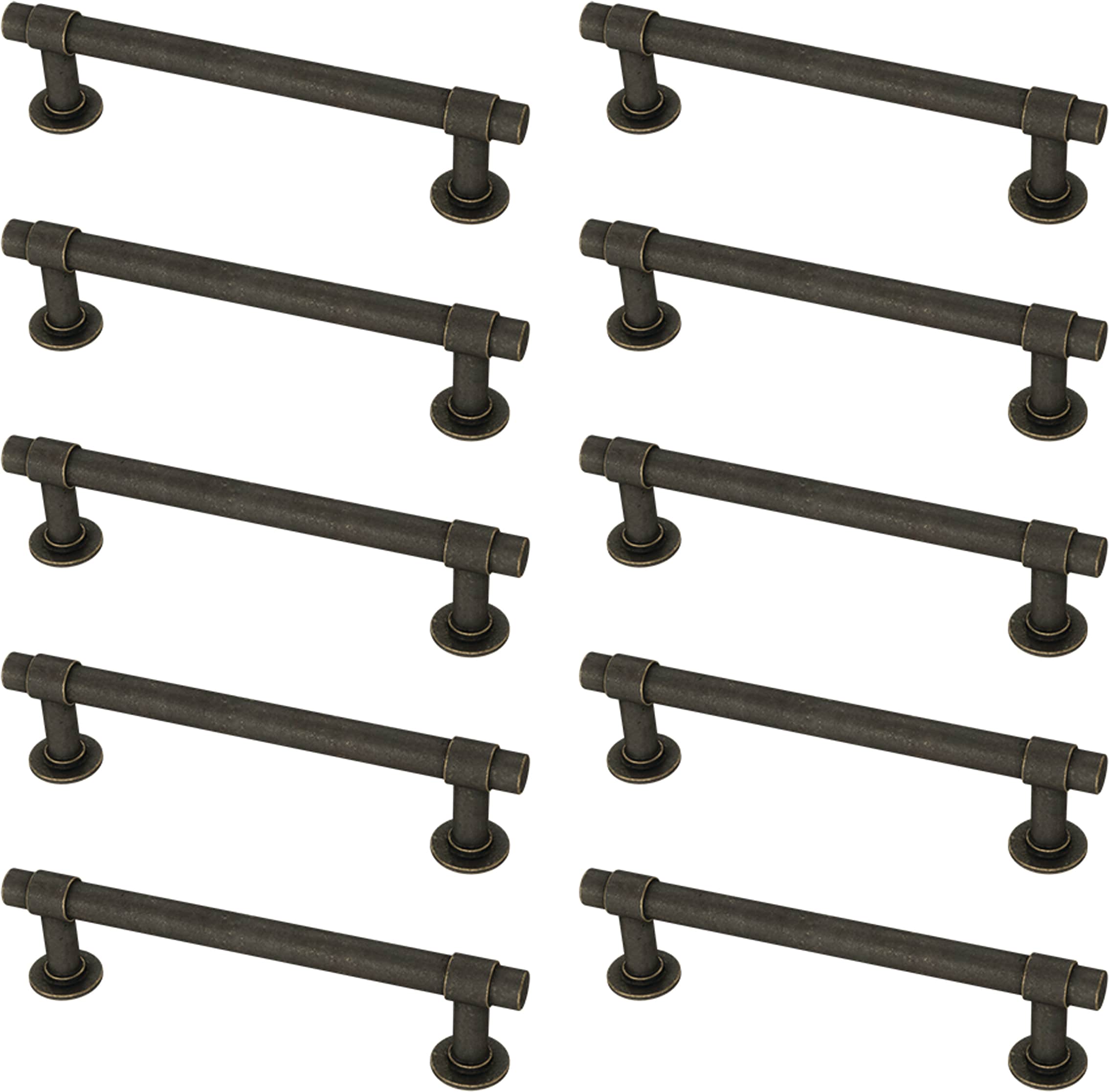 10 pack Franklin Brass P29618K-SI-B Soft Iron 5-Inch Francisco Kitchen or Furniture Cabinet Hardware Drawer Handle Pull
