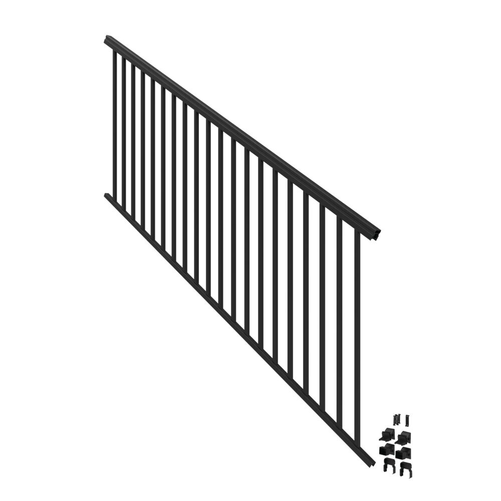 Freedom VersaRail Classic 8-ft x 1.7-in x 3.5-ft Matte Black Aluminum ...