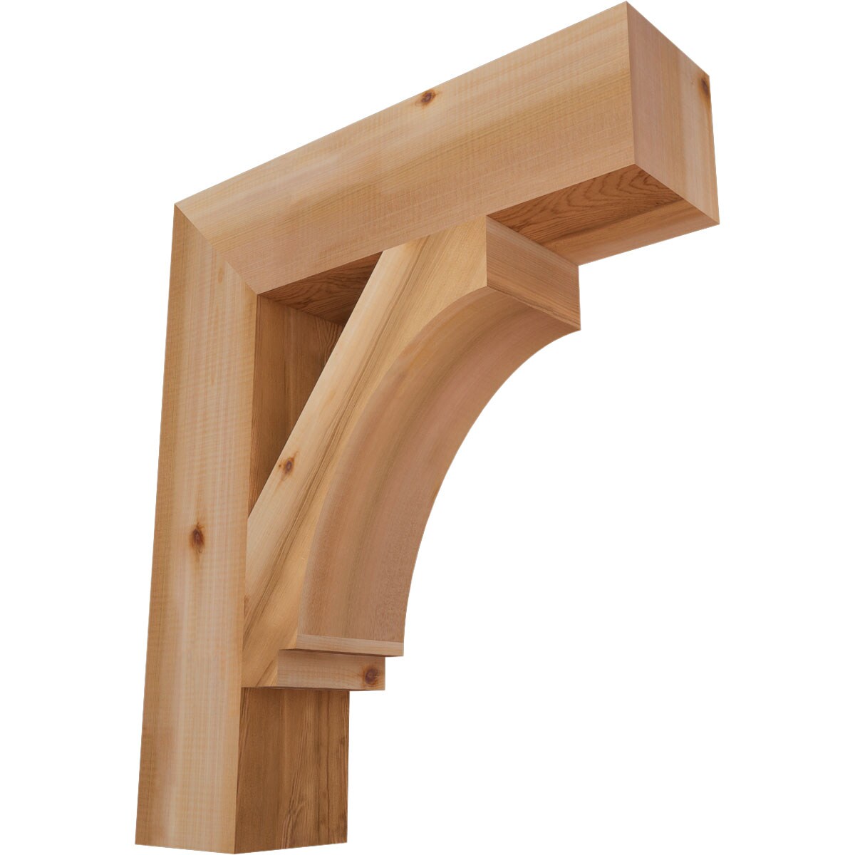 Ekena Millwork BKT06X24X28IMP05SWR Imperial Block Smooth 5-1/2-in x 24-in x 28-in Western red cedar Brown Wood Standard bracket
