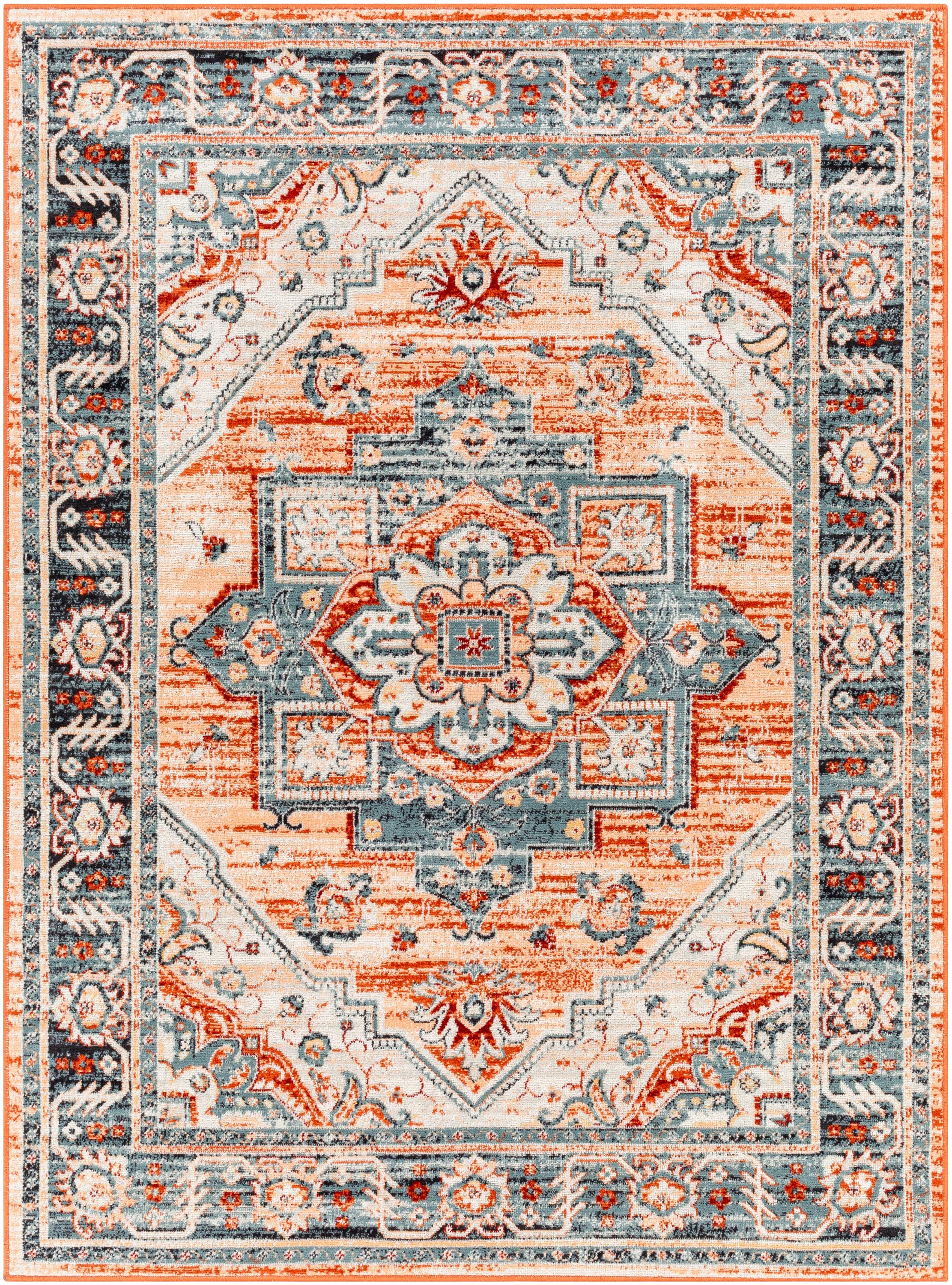 Artistic Weavers RDD2323-537 Redondo beach 5 X 7 (ft) Medium Grey Indoor/Outdoor Medallion Oriental Area Rug