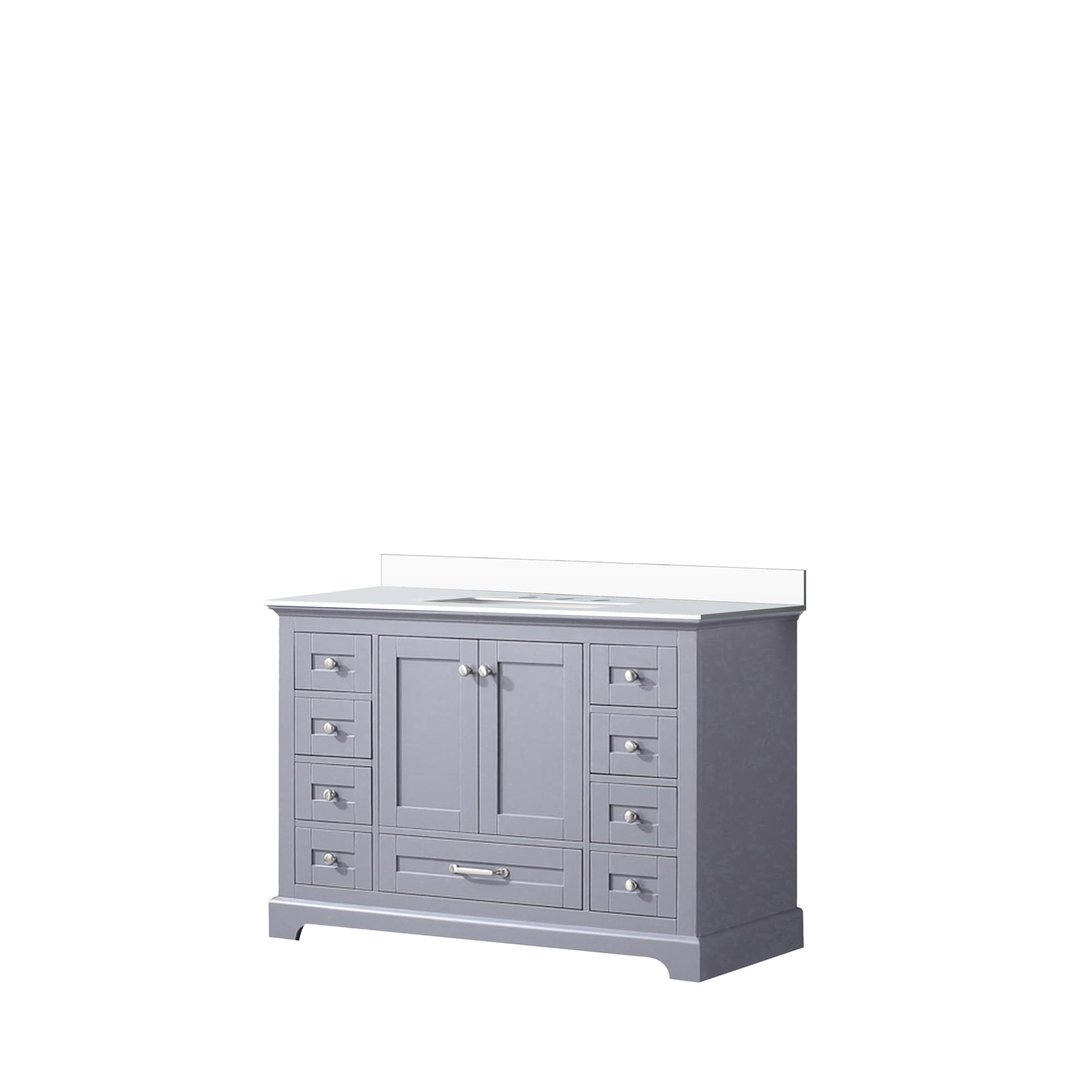 Dukes 48" Dark Grey Single Bath Vanity with Marble Top