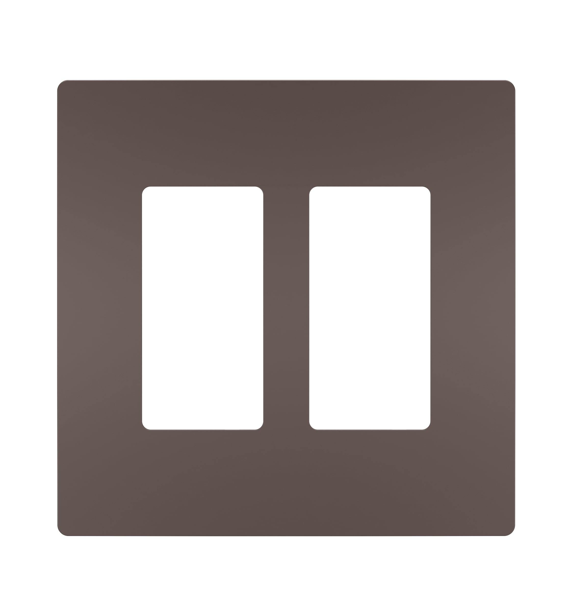 Legrand RWP262DBCC6 radiant 2 -Gang Midsize Size Dark bronze Polycarbonate Indoor Screwless Decorator Wall Plate