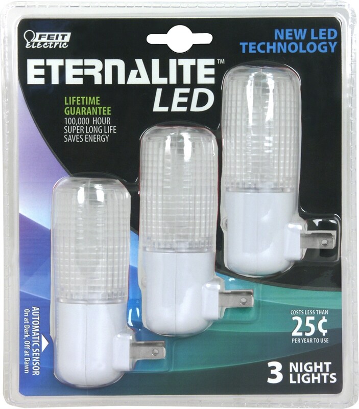 Feit Electric White LED Night Light Auto On/Off | BATH1/LED