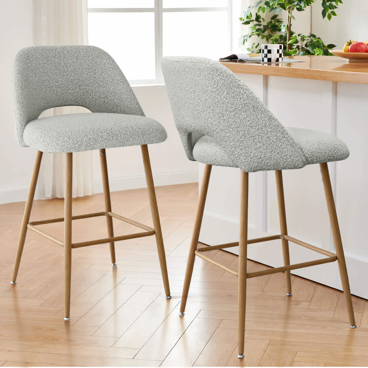 Maison Boucle EDWIN-MB-OKB-GREY stools - View #2