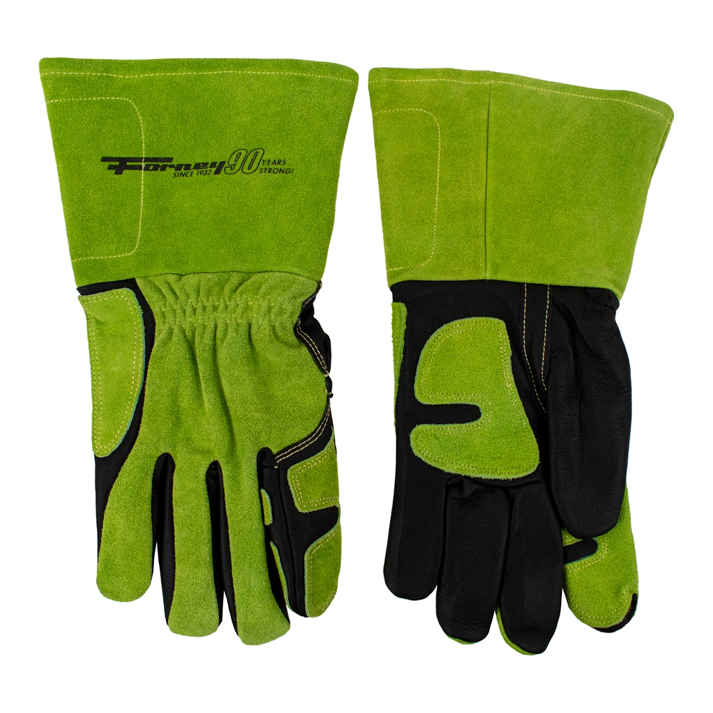 Forney Green/Black Large Welding gloves