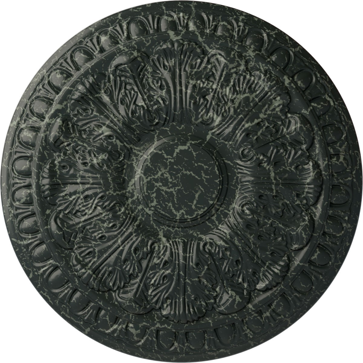 Ekena Millwork CM15CNPTC Colton 15.75-in W x 15.75-in L Painted Turtle Crackle Polyurethane Whole Ceiling Medallion