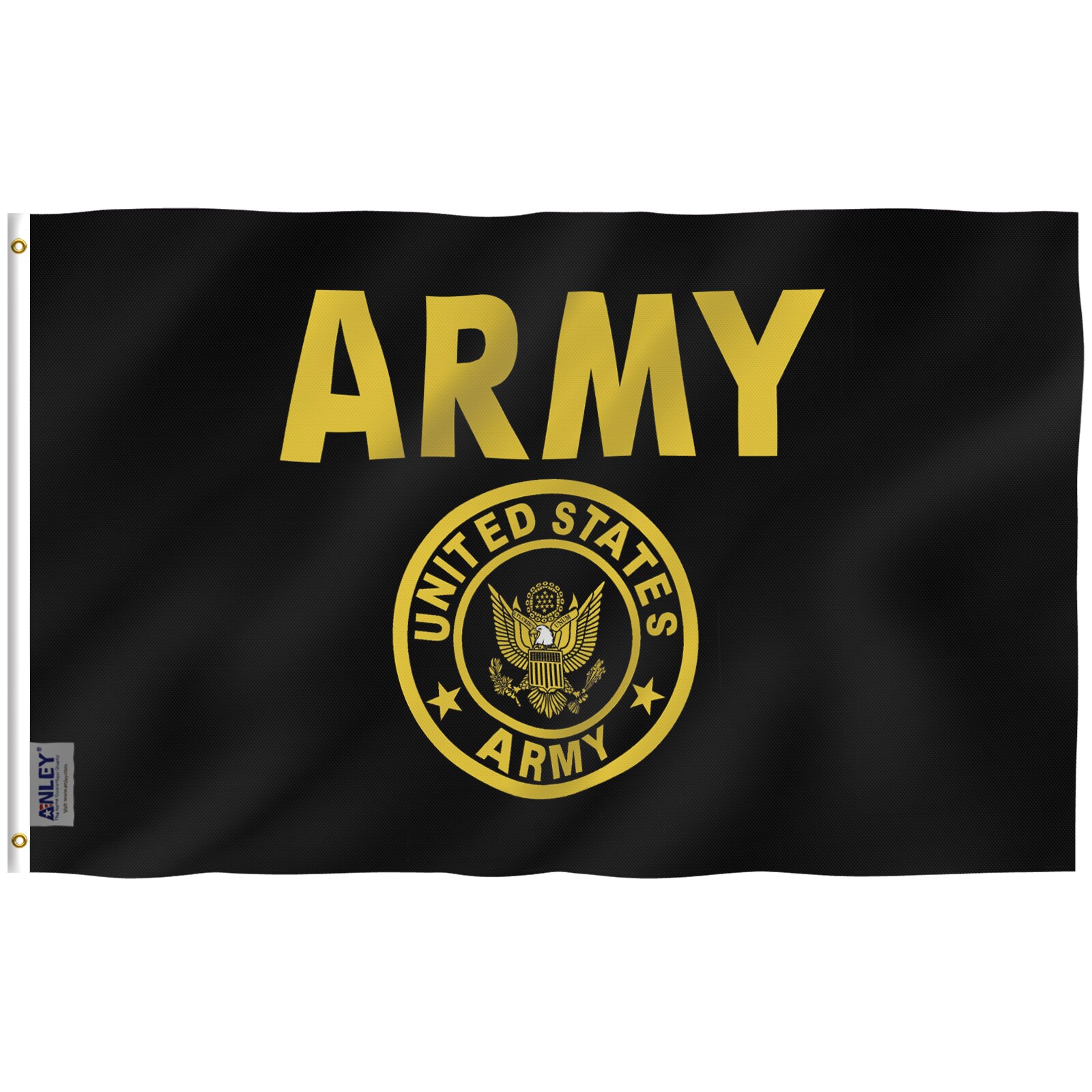 Anley A.FLAG.USARMYCREST Fly Breeze 5-ft W x 3-ft H Military Army Flag