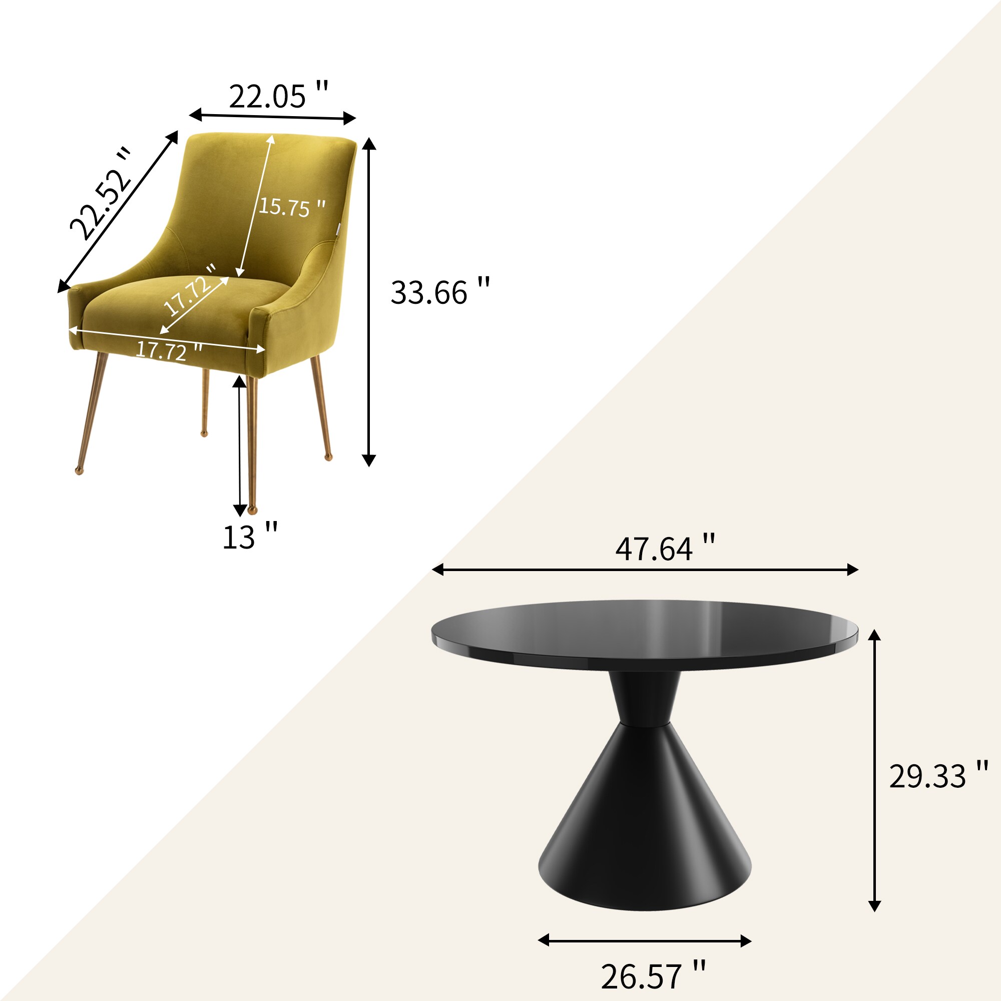 Clihome CL-RBT2-BBK700GR Dining-Sets - View #6