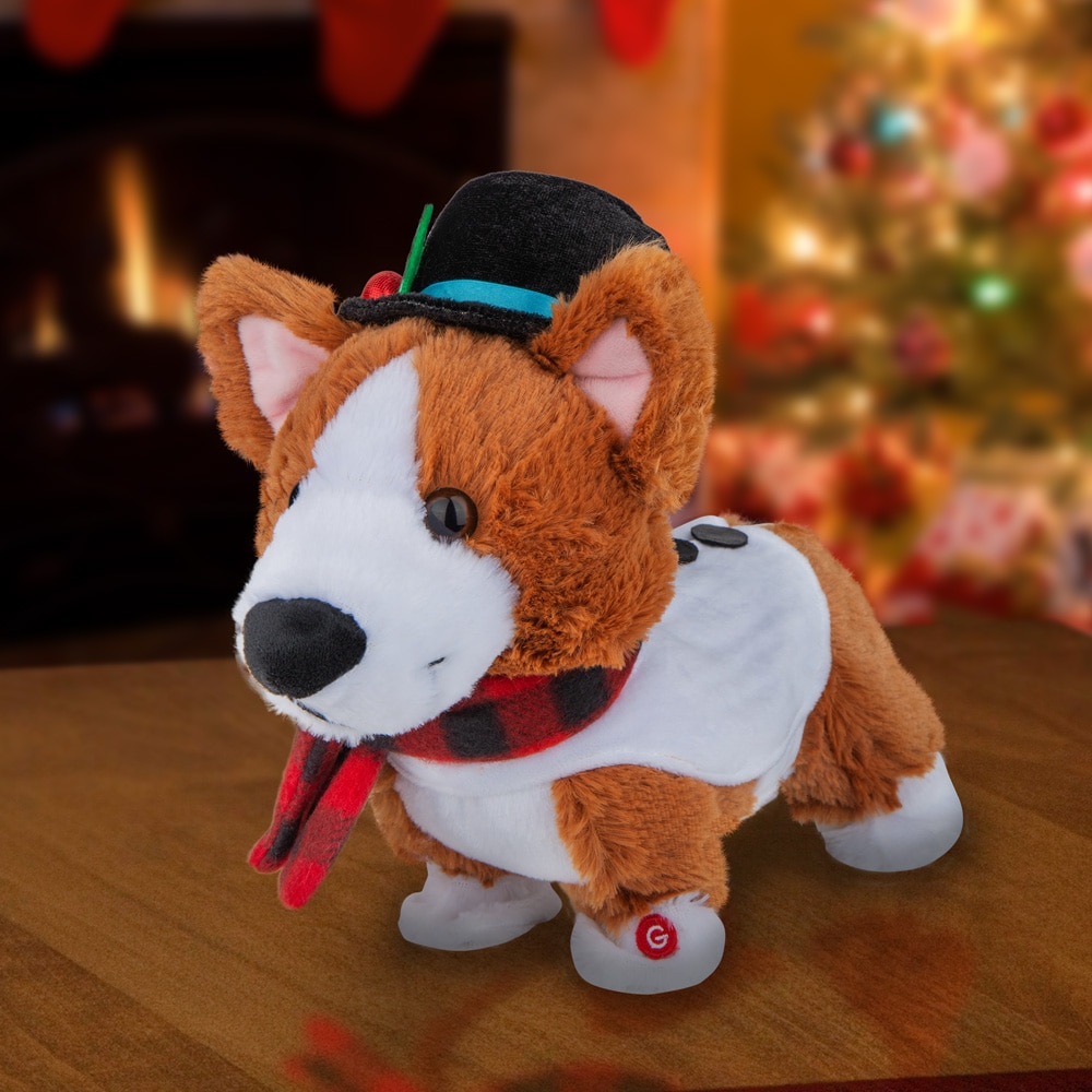 Gemmy 9.84-in Musical Animatronic Dog Battery-operated Batteries Included  Christmas Decor in the Christmas Decor department at