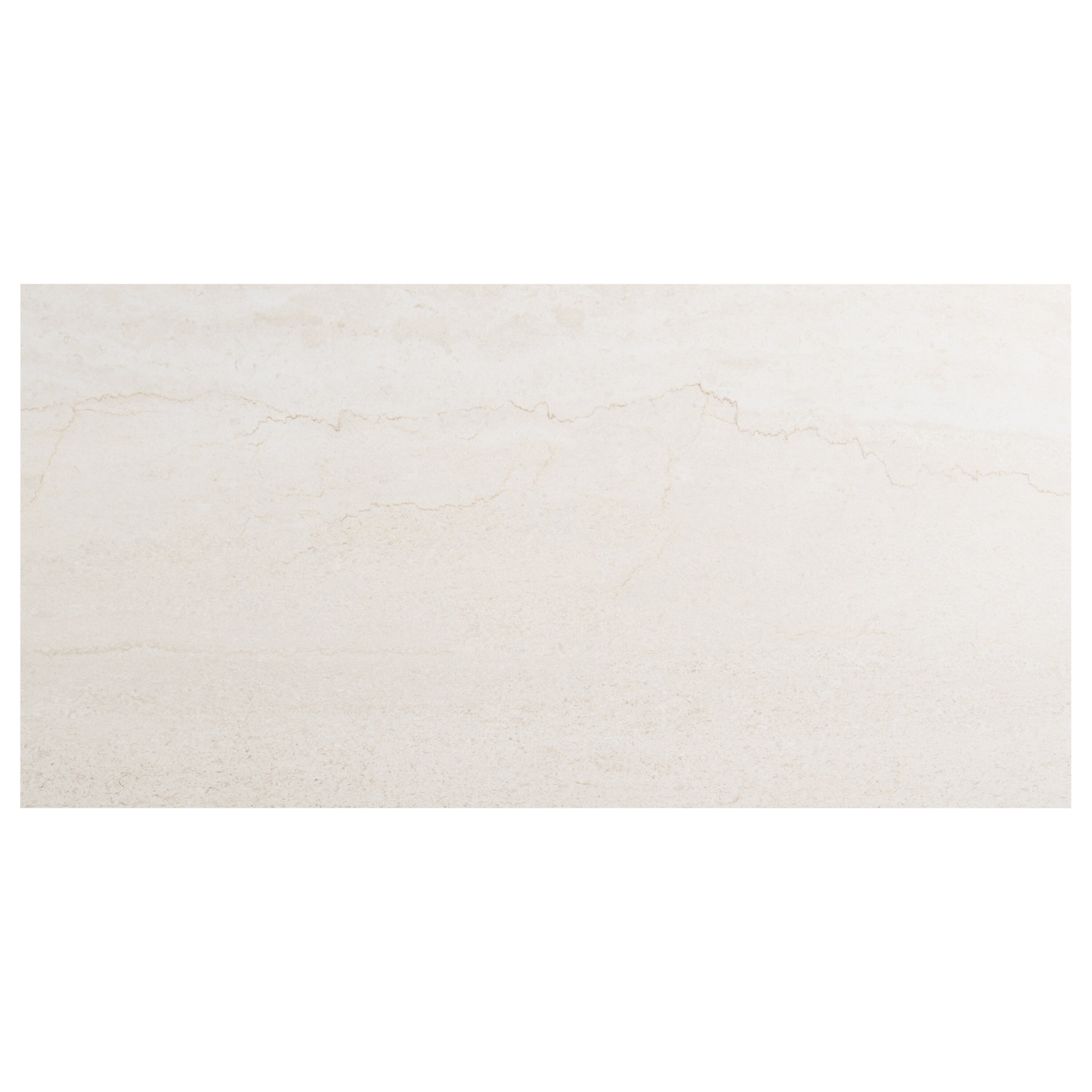 Artmore Tile Sample - Belasco White 4-in x 8-in Matte Porcelain Stone look Floor and Wall Tile