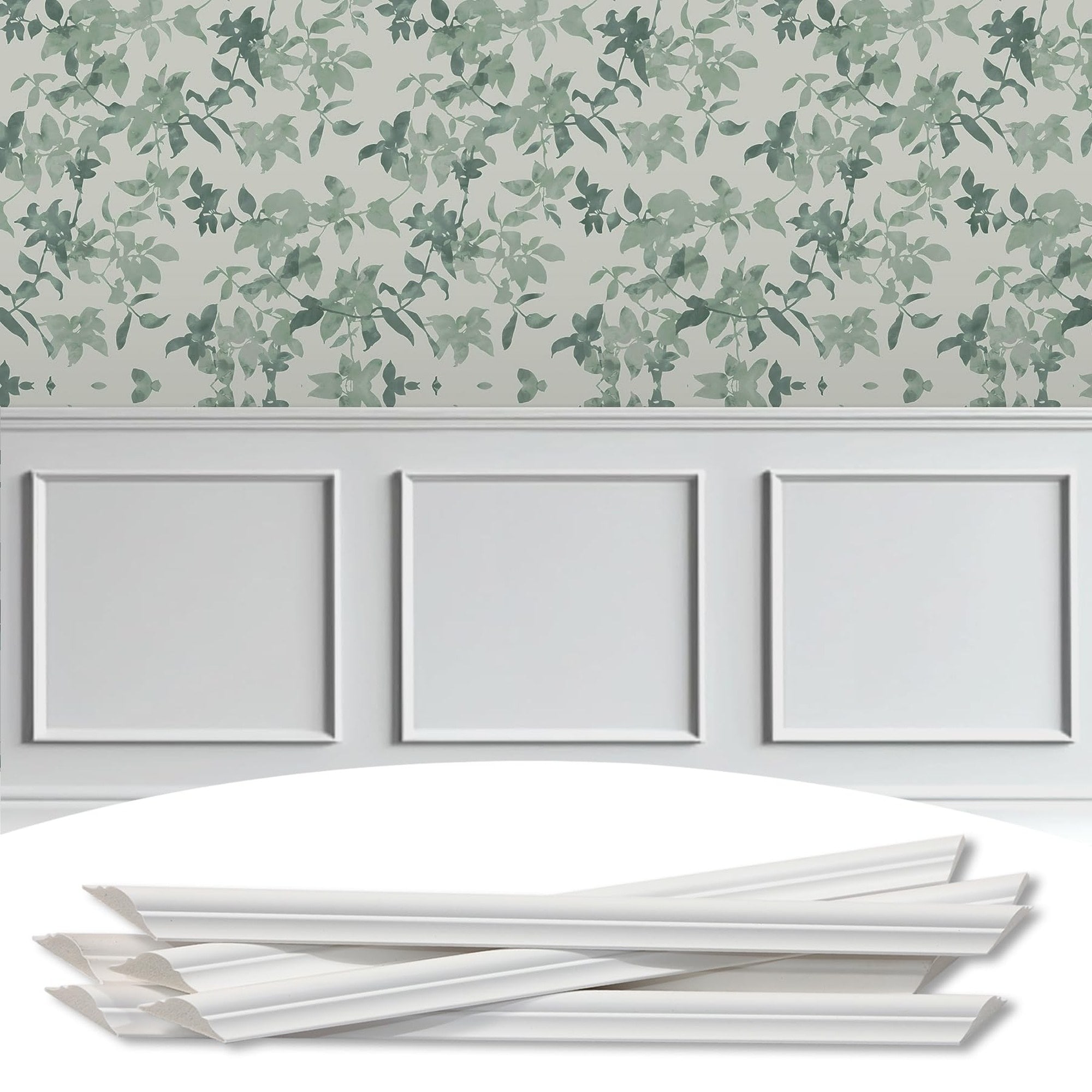Wudkey Premade Accent Wall Molding Kit 3 Frame 20 x 20 in Wainscoting Panels Ready to Assemble