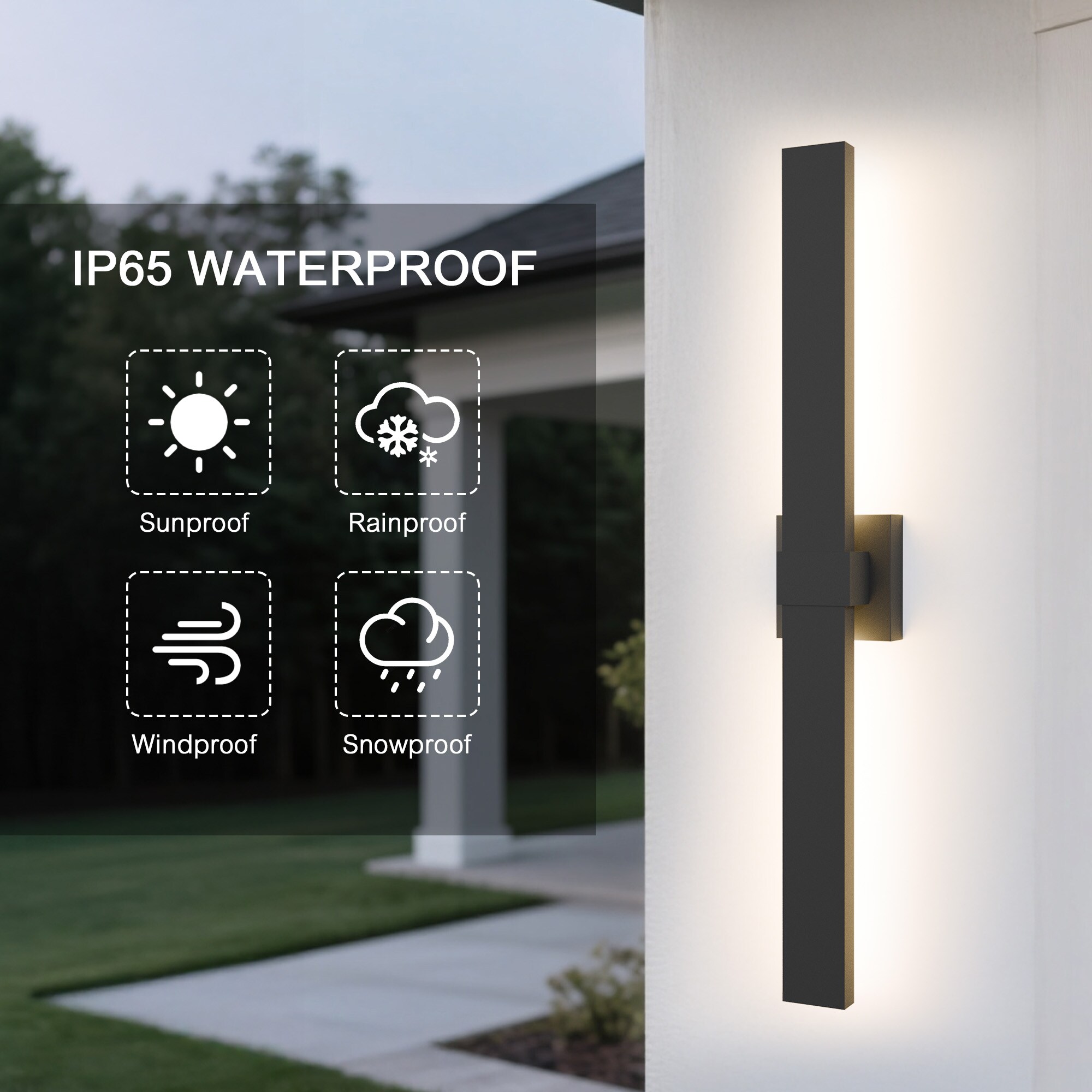 LamQee 06FTL0276CBK Outdoor-Wall-Lighting - View #7