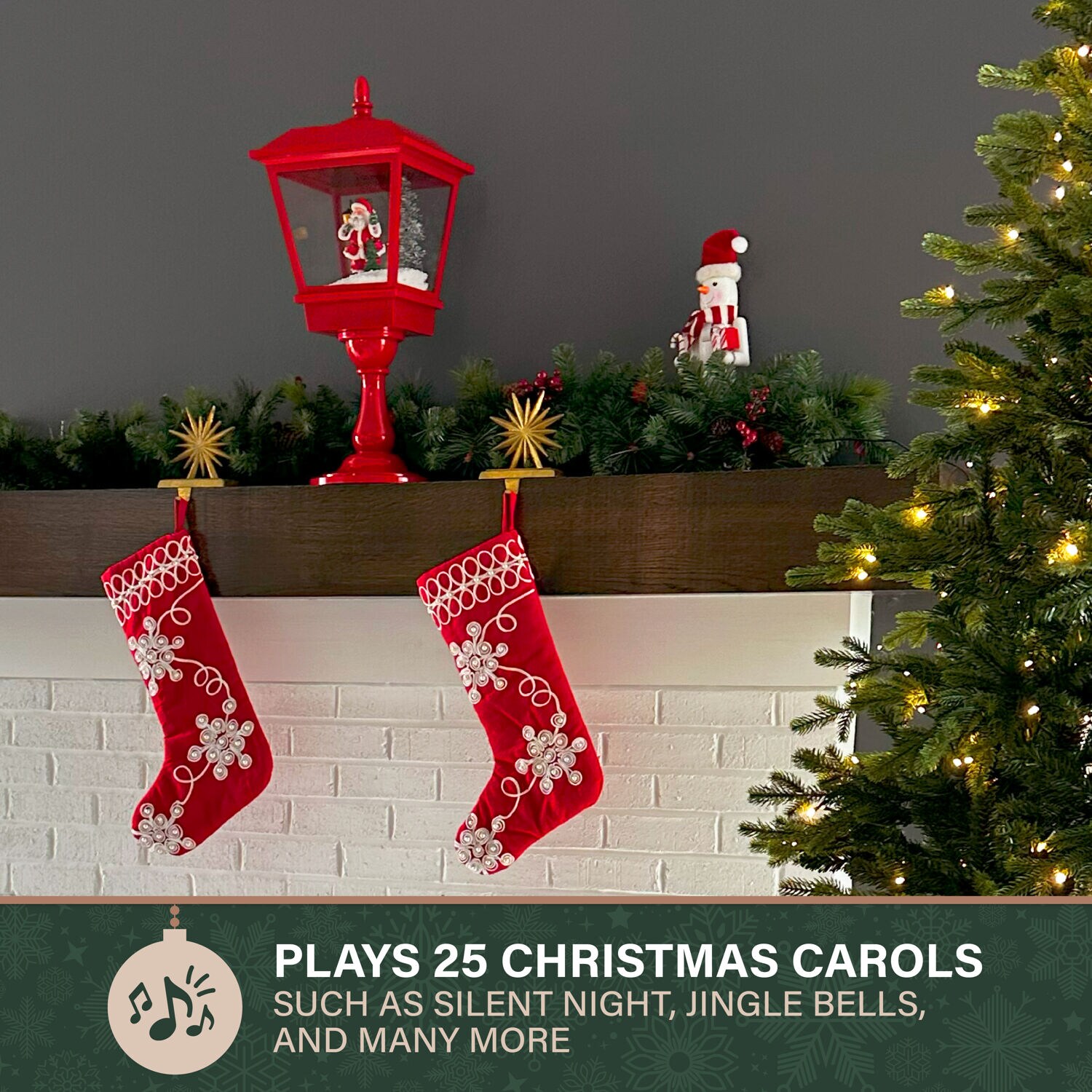 Fraser Hill Farm FSTL025SQA-RD Table-Christmas-Decorations - View #5