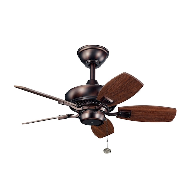 Kichler Canfield 30 In Oil Brushed Bronze Indoor Outdoor Ceiling Fan 5 Blade The Fans Department At Com - Kichler Rustic Ceiling Fans With Lights