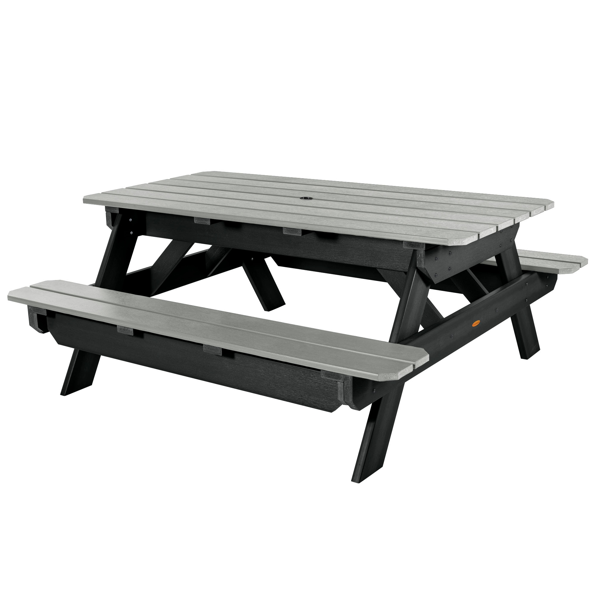 71.6-in Gray Recycled Plastic Rectangle Picnic Table Stainless Steel | - highwood AD-TBL-HI02-FLN