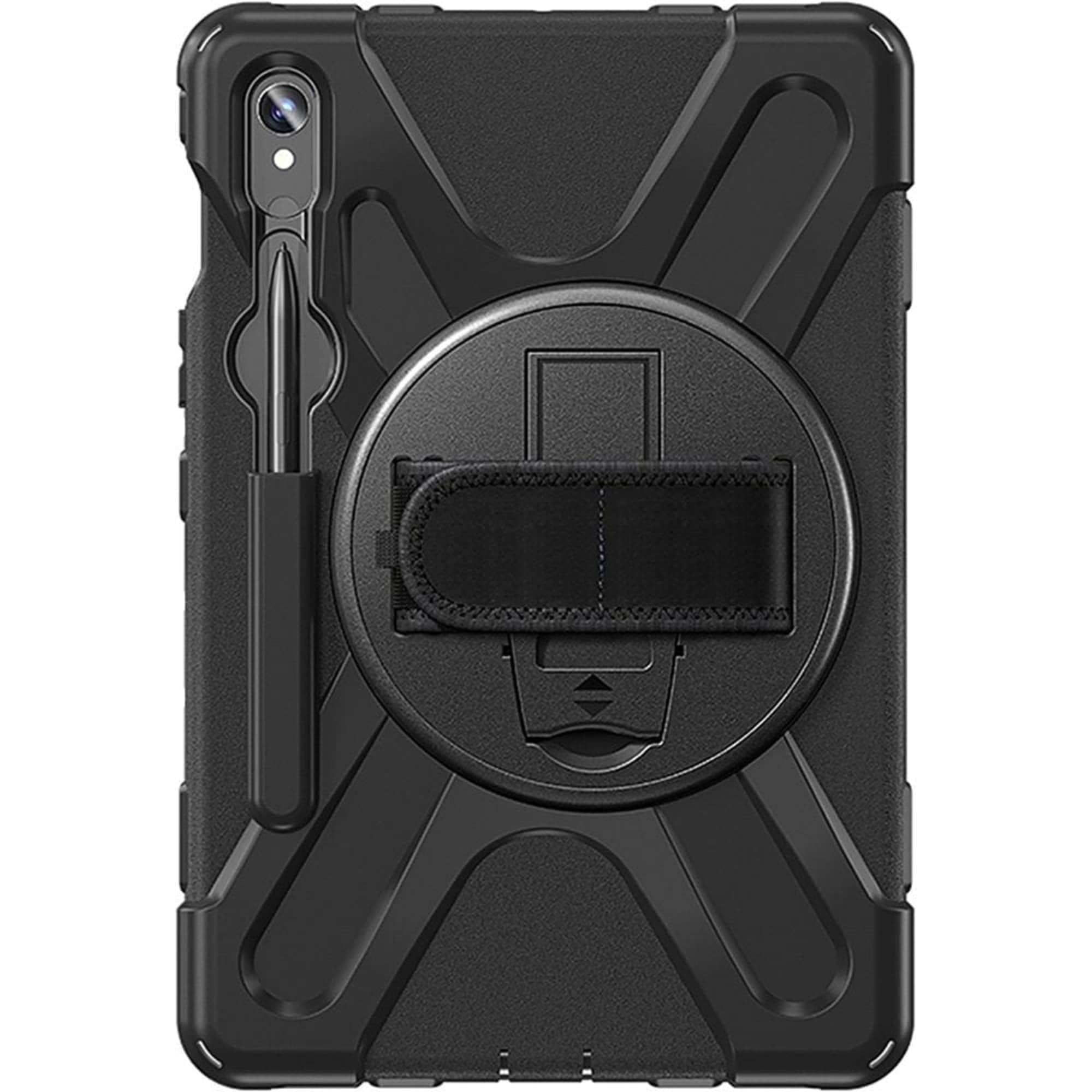 SAHARA  - Raider-X Series Hand Strap Case for Samsung Galaxy Tab S10 FE Tab S8 Tab S9 and Tab S9 FE - Black