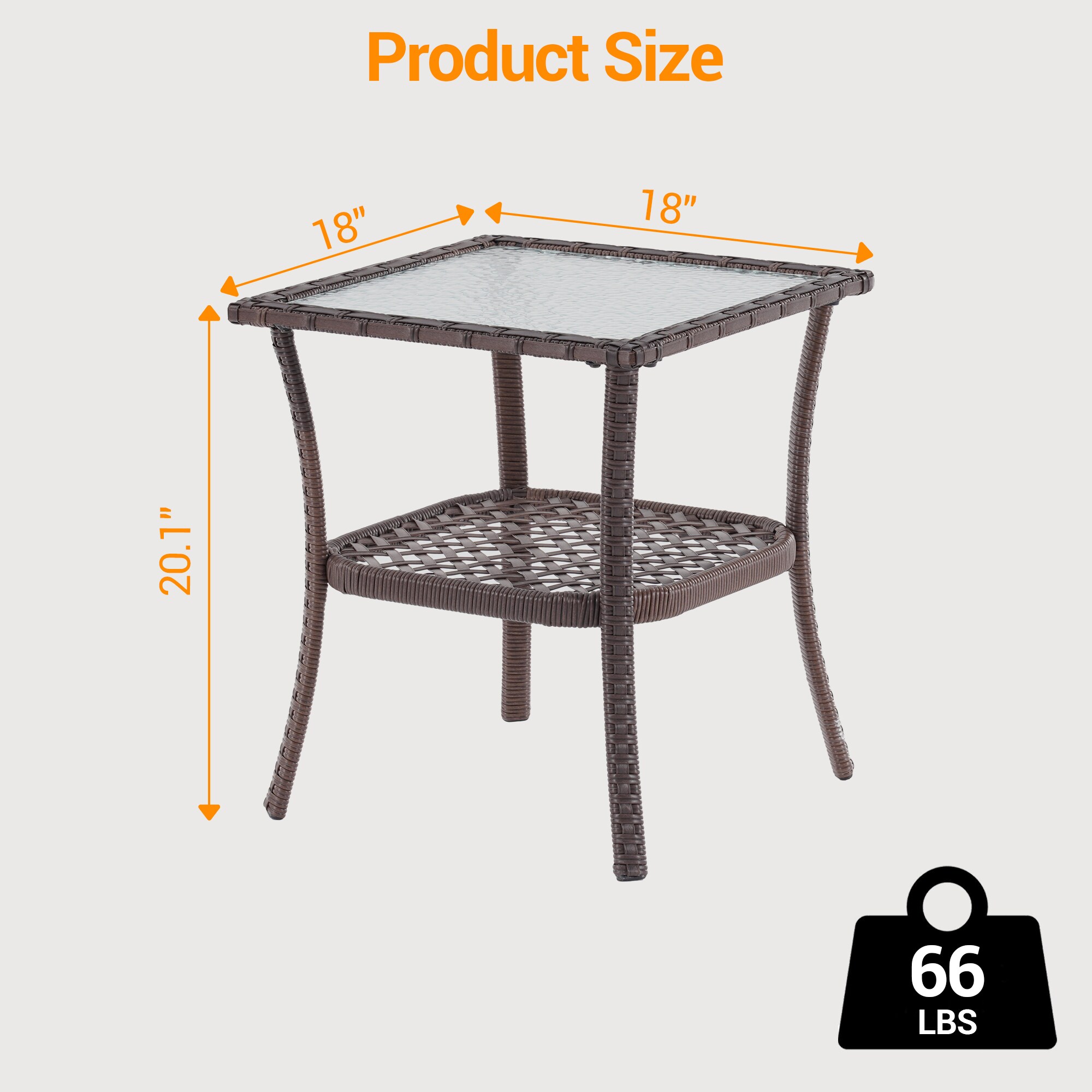 Sonkuki SD-ET-115T2-BN Patio-Tables - View #5