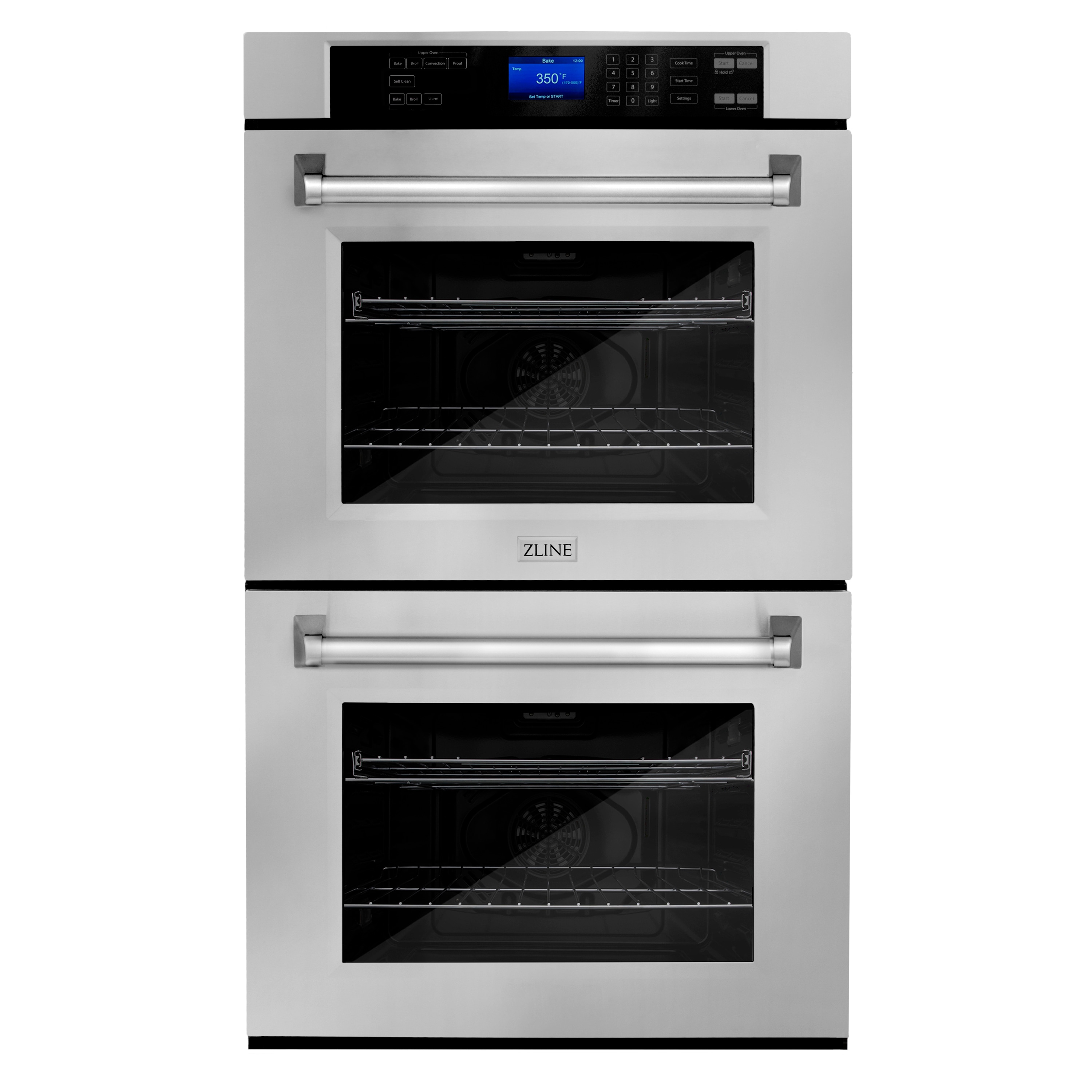 Zline Kitchen Bath Double Wall Oven 30 In Self Cleaning Single Fan Double Electric Wall Oven Stainless Steel In The Double Electric Wall Ovens Department At Lowes Com