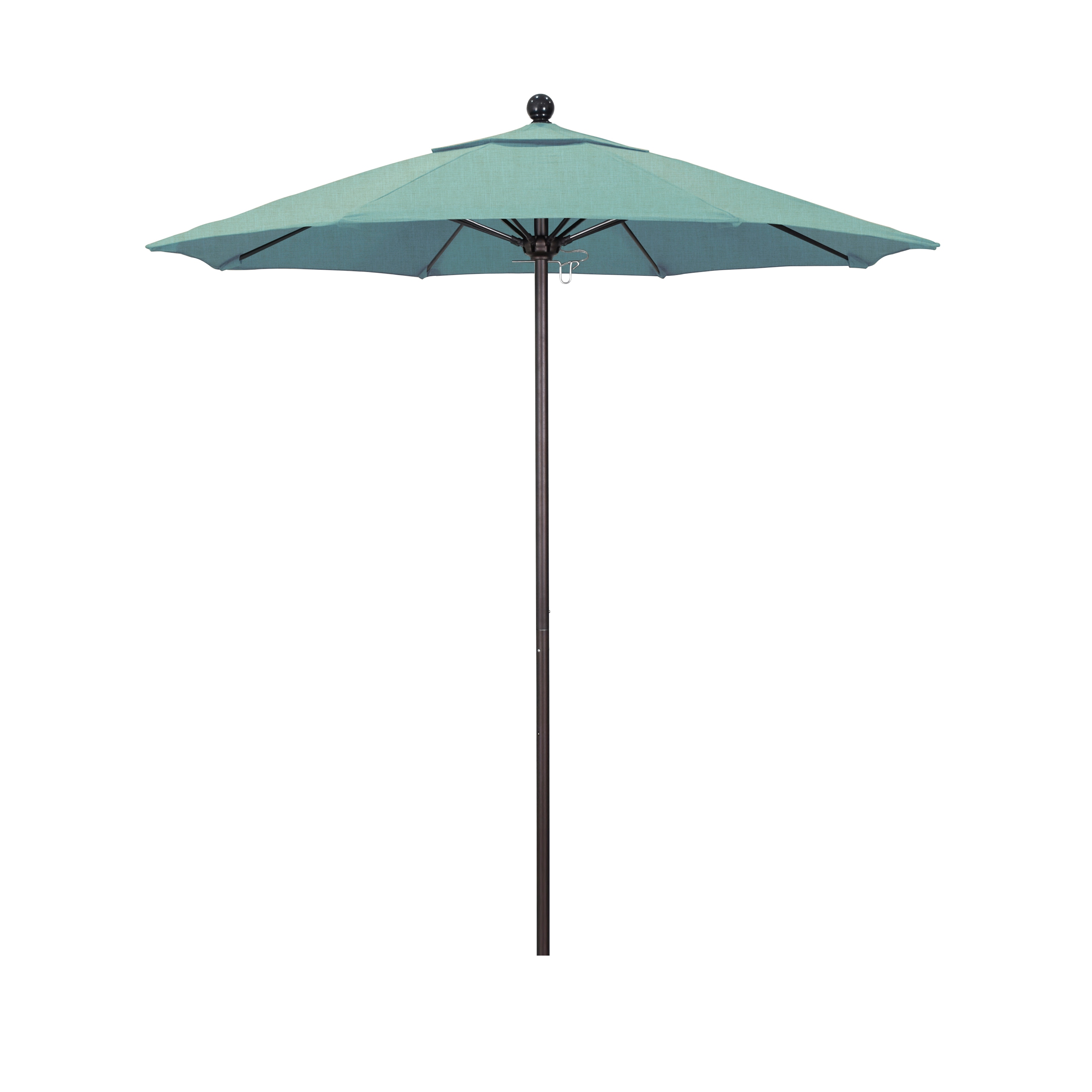 California Umbrella ALTO758117-5413 7.5-ft Aluminum Green No-tilt Market Patio Umbrella