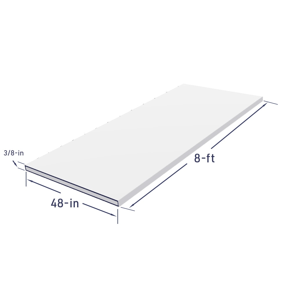 Royal Building Products 0.375-in x 48-in x 8-ft S4S PVC Trim Board in ...