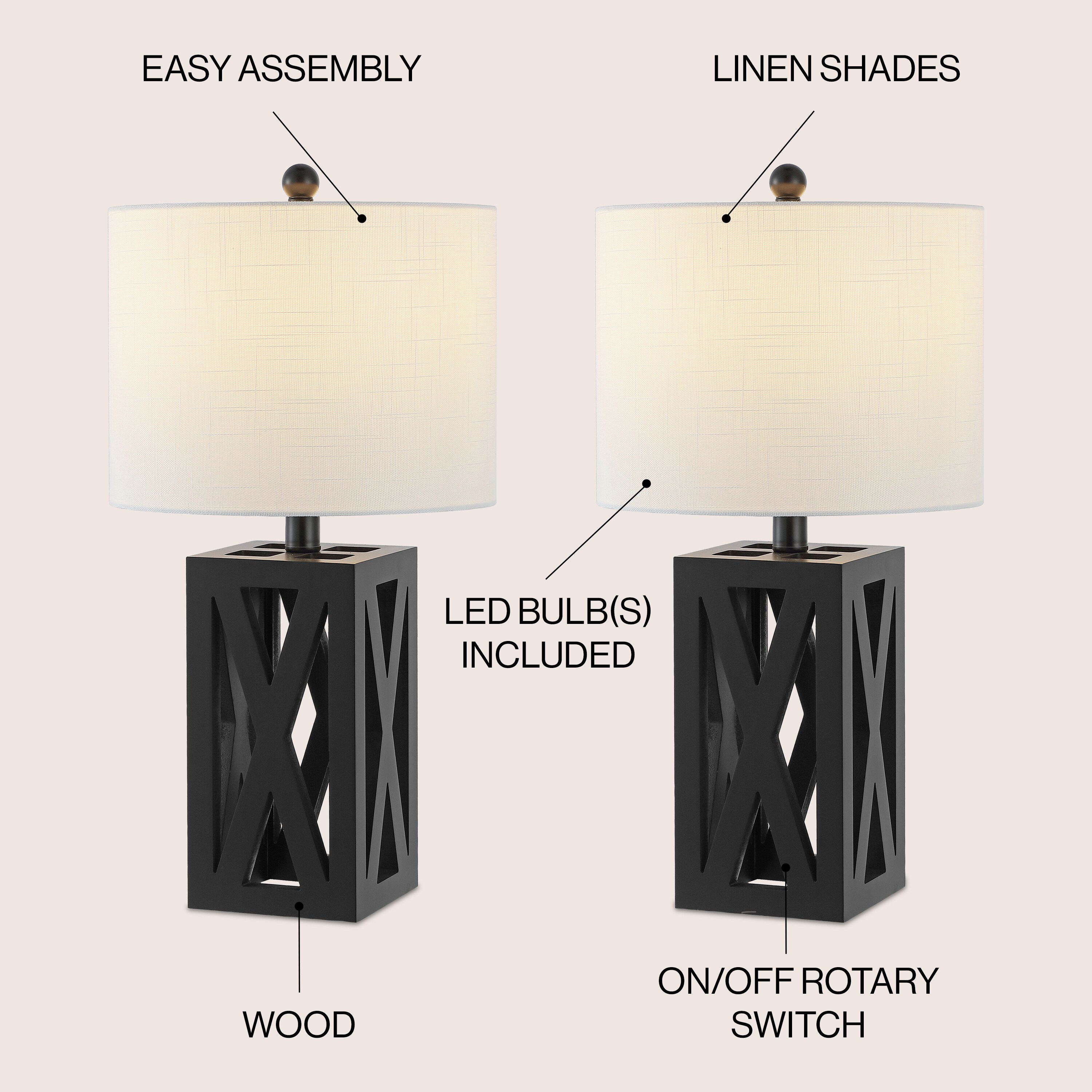 JONATHAN  Y JYL1062C-SET2 Table-Lamps - View #3