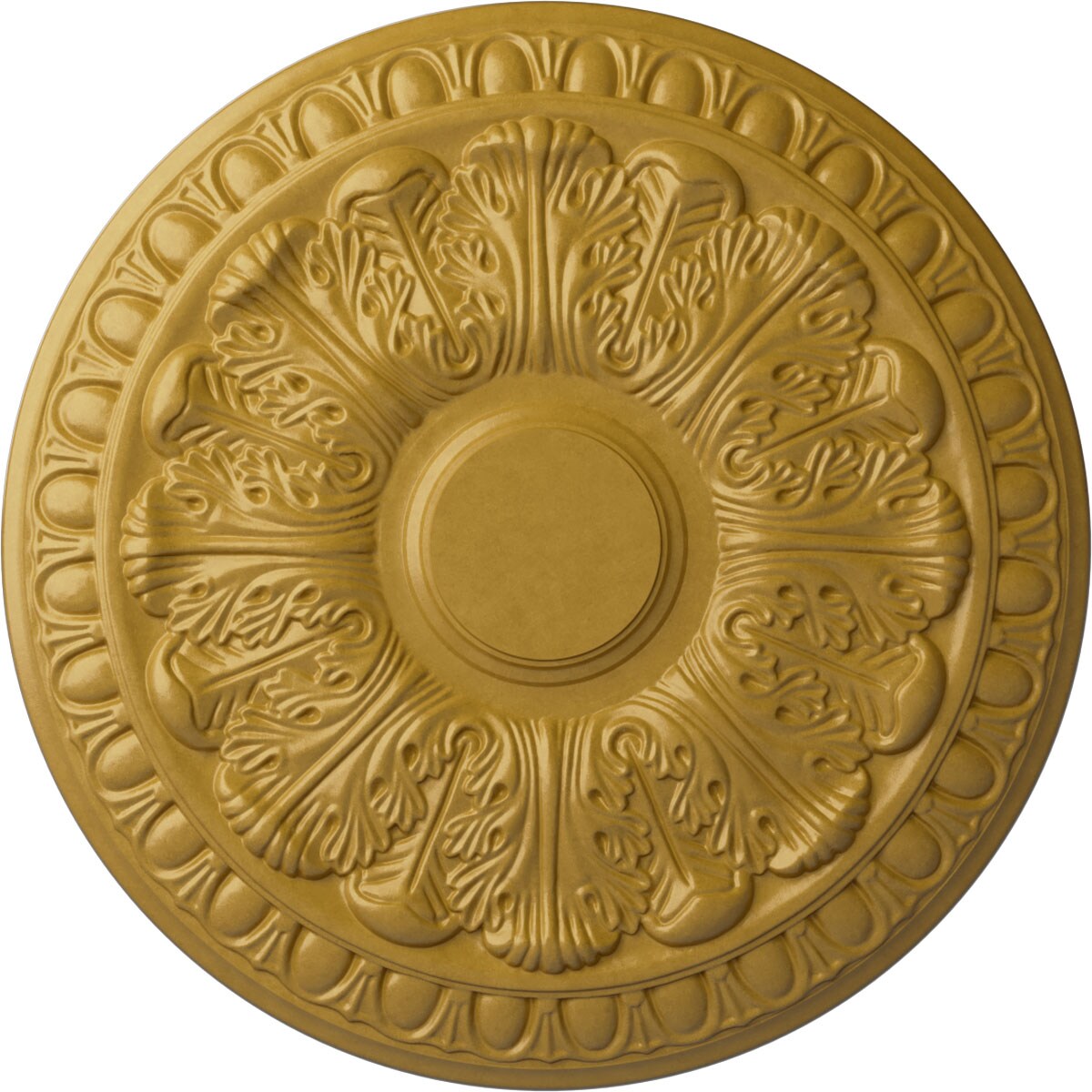 Ekena Millwork CM15CNIGS Colton 15.75-in W x 15.75-in L Painted Iridescent Gold Polyurethane Whole Ceiling Medallion