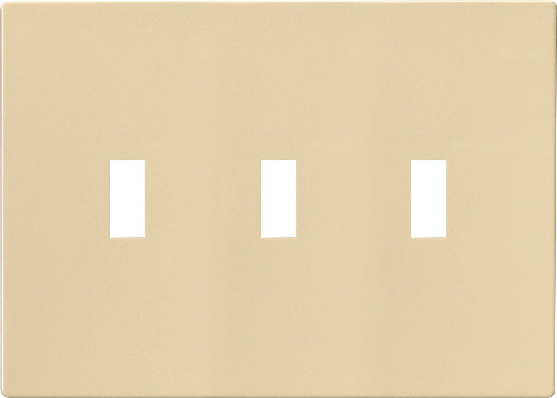 Eaton PJS3V 3 -Gang Ivory Polycarbonate Indoor Screwless Toggle Wall Plate