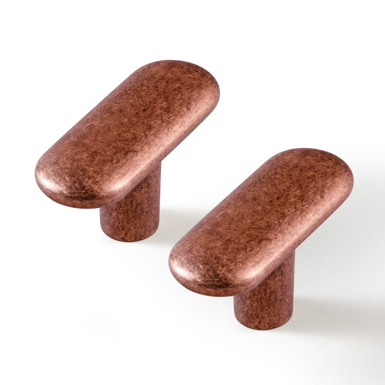 Miaokesen 9572AC-DK 1-15/16-in Antique Copper Bar Classic Cabinet Knob 6 -Pack