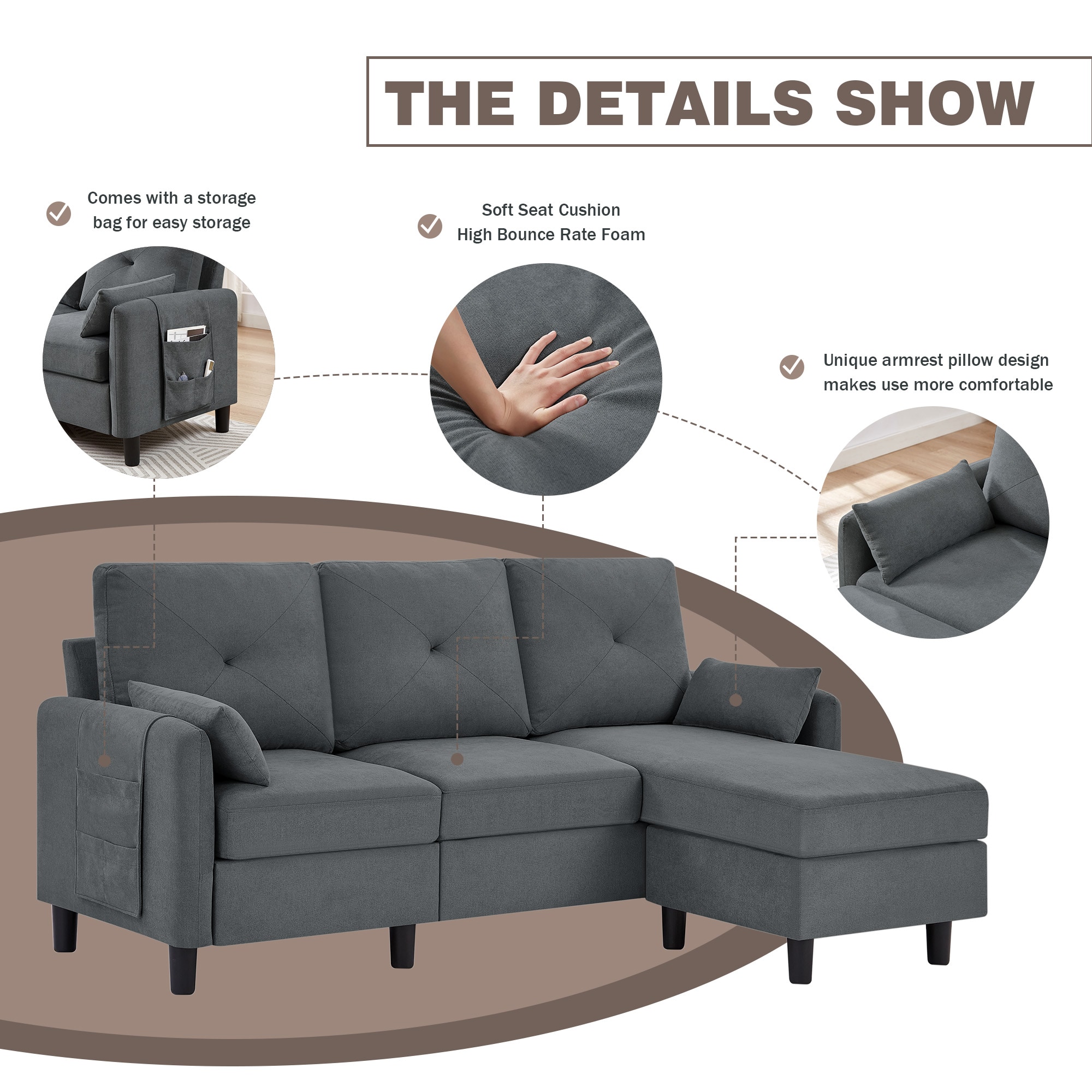 Jarenie YMX23DG Sofas-Loveseats - View #5